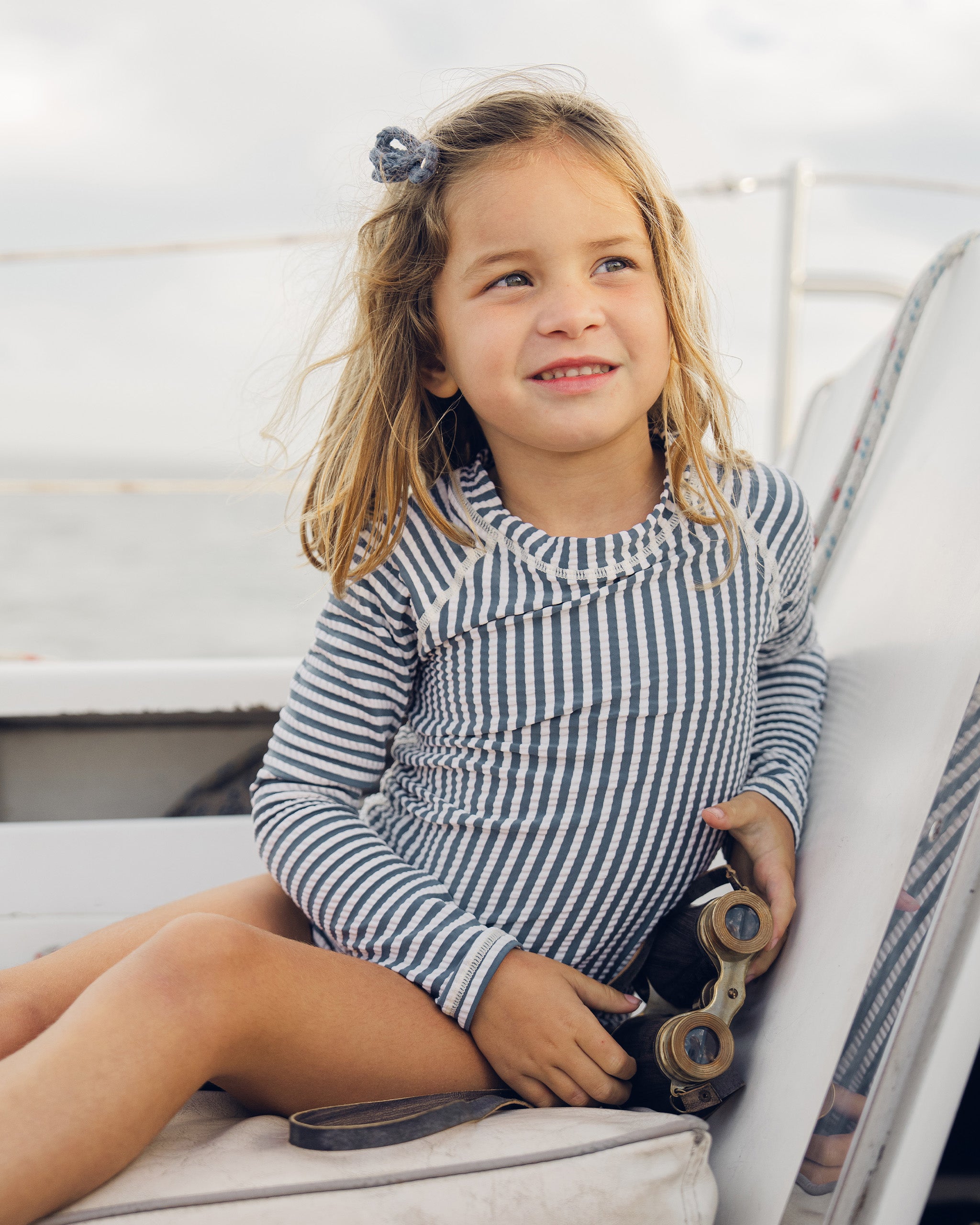 Maryn Rashguard Set || Navy Stripe