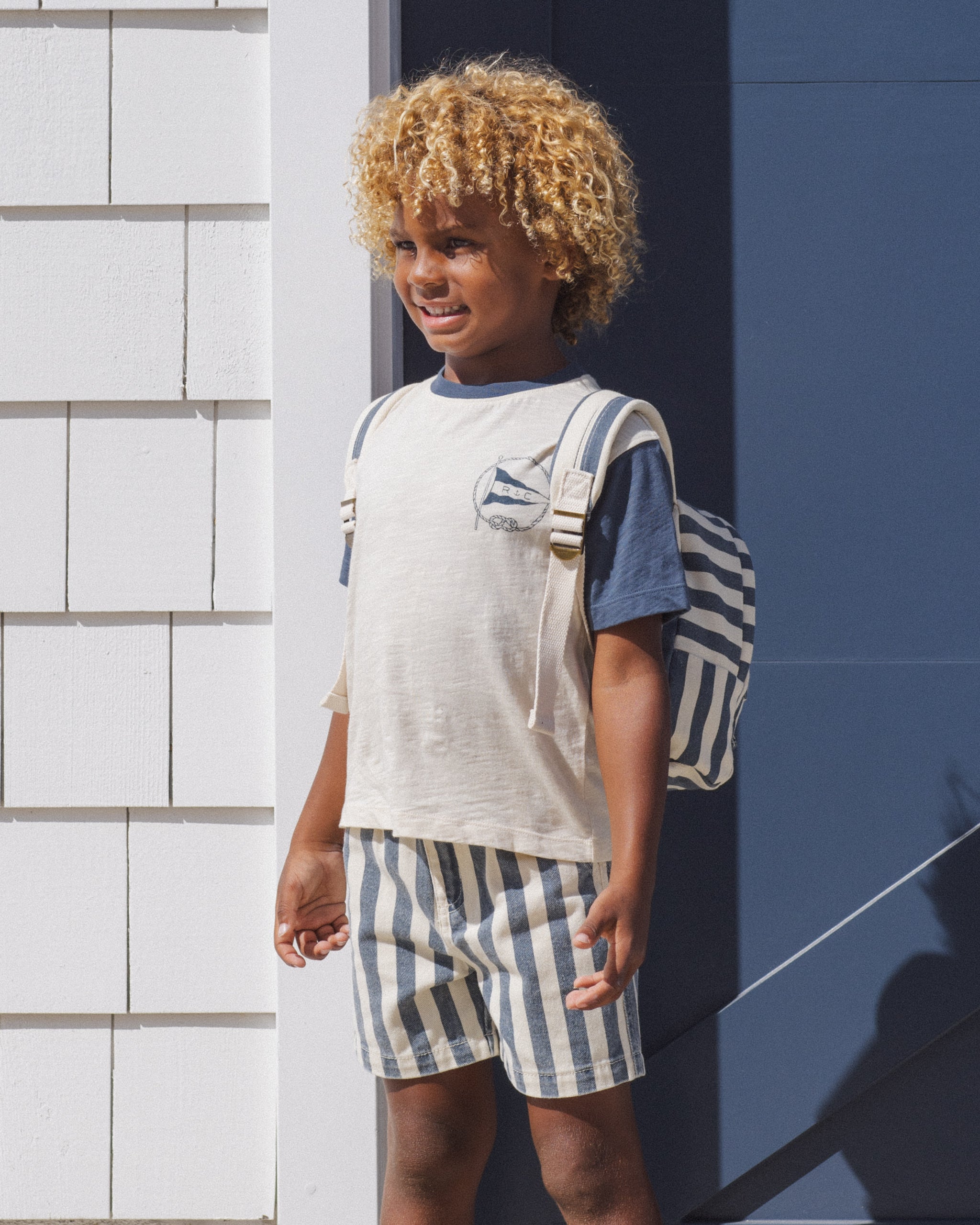 Dawson Short || Navy Stripe