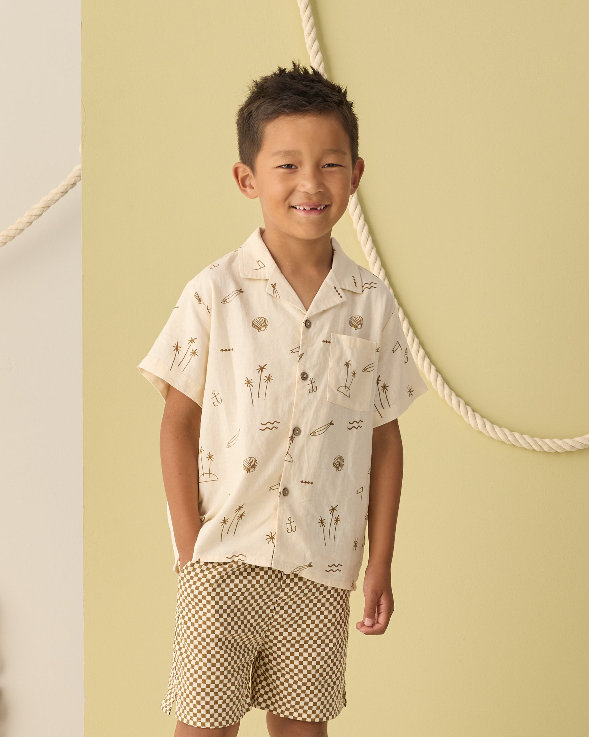 Boardshort || Ocre Check