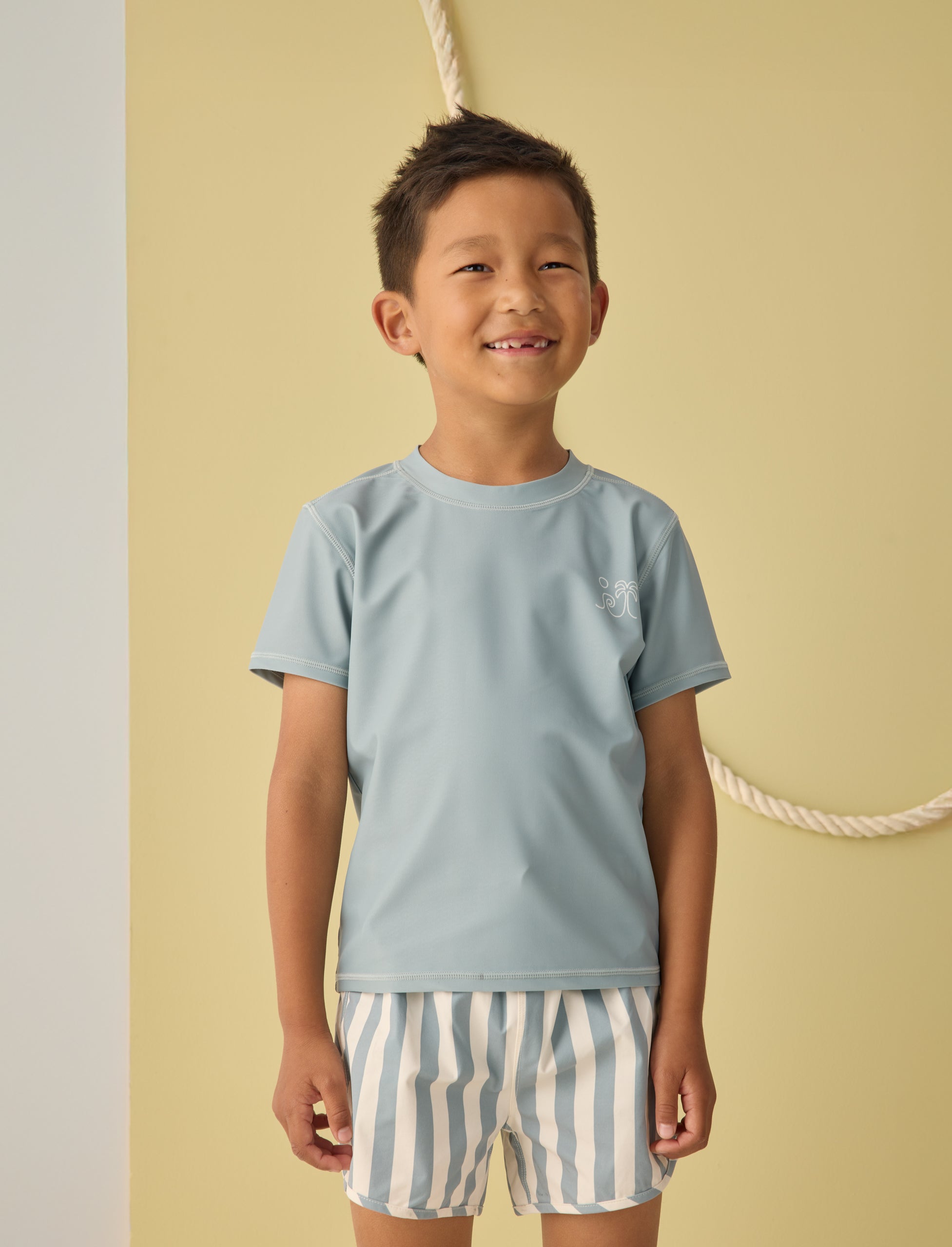 Swim Trunk || Green Stripe