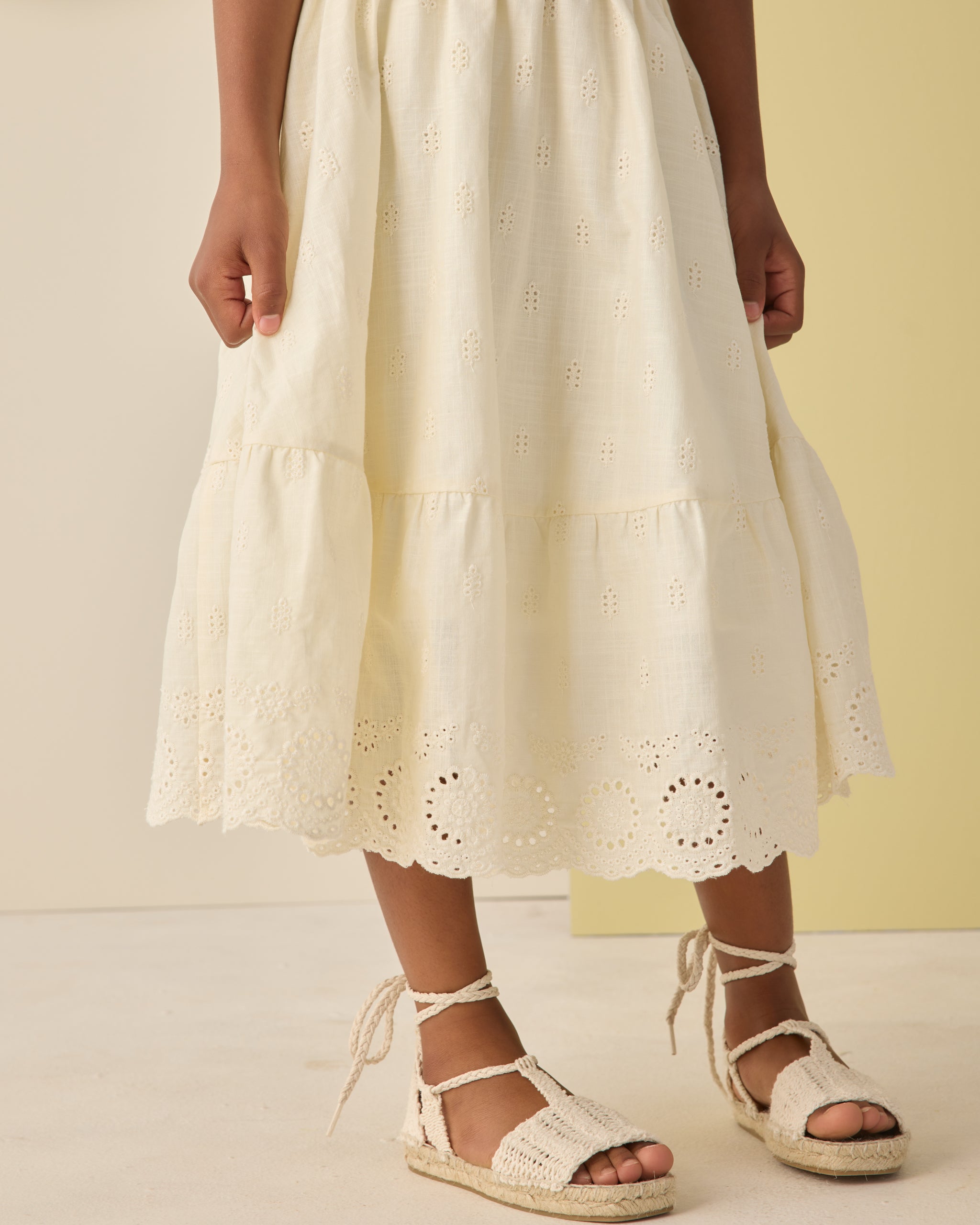 Rose Maxi Skirt || Ivory