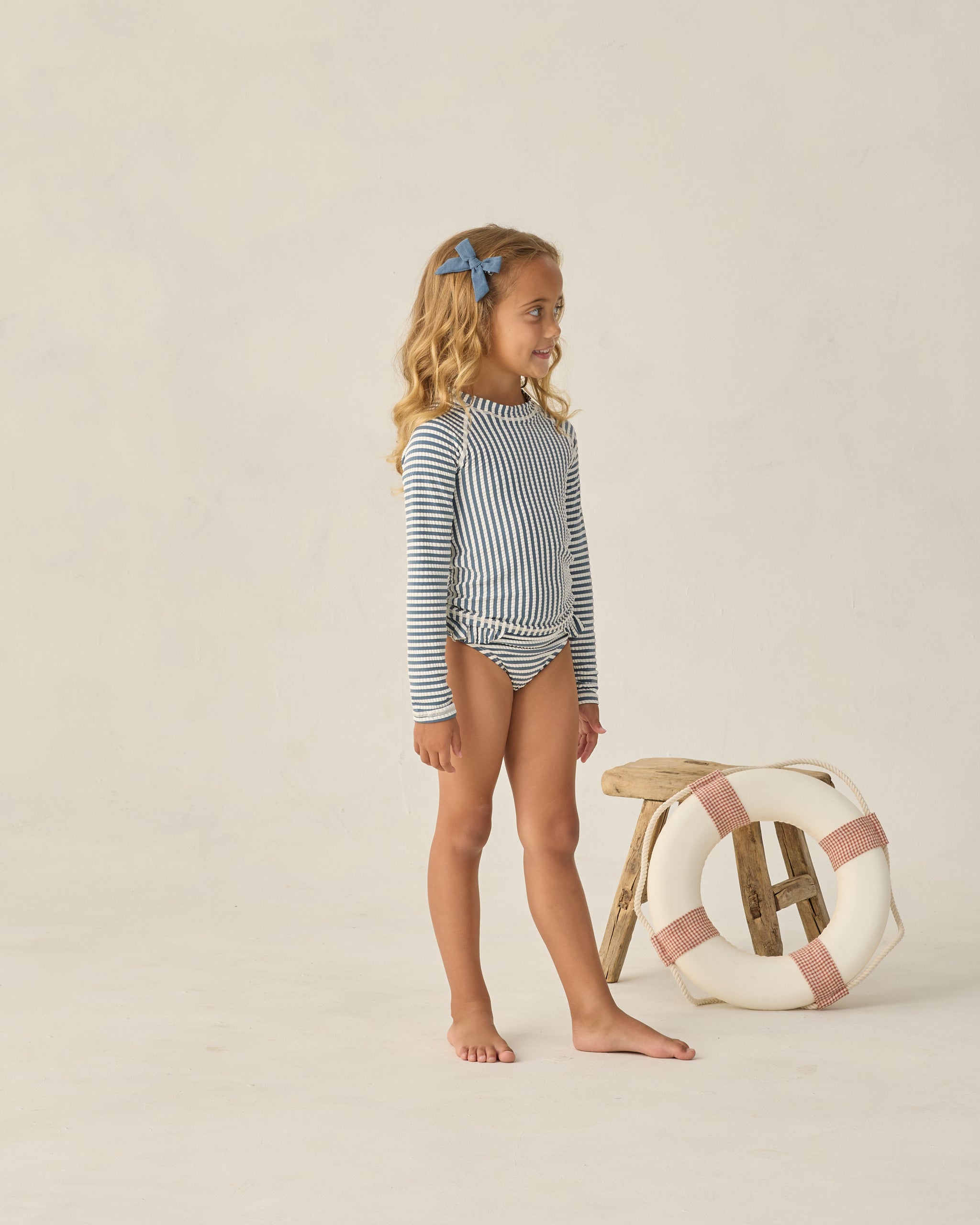 Maryn Rashguard Set || Navy Stripe