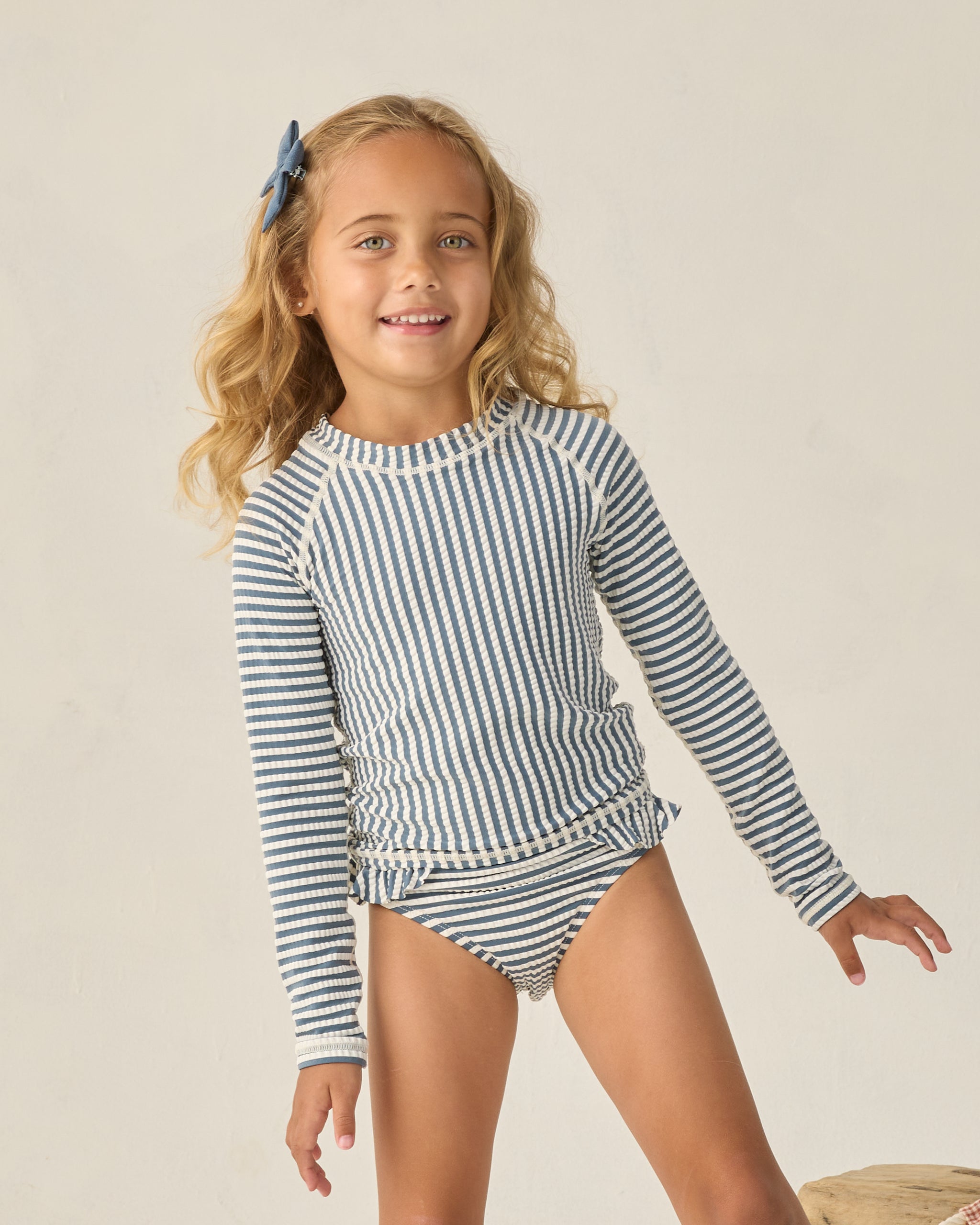 Maryn Rashguard Set || Navy Stripe