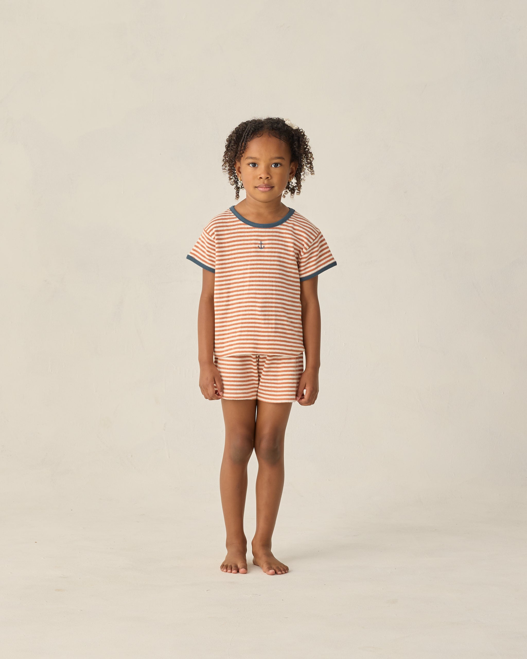 Pointelle Shorts || Poppy Stripe