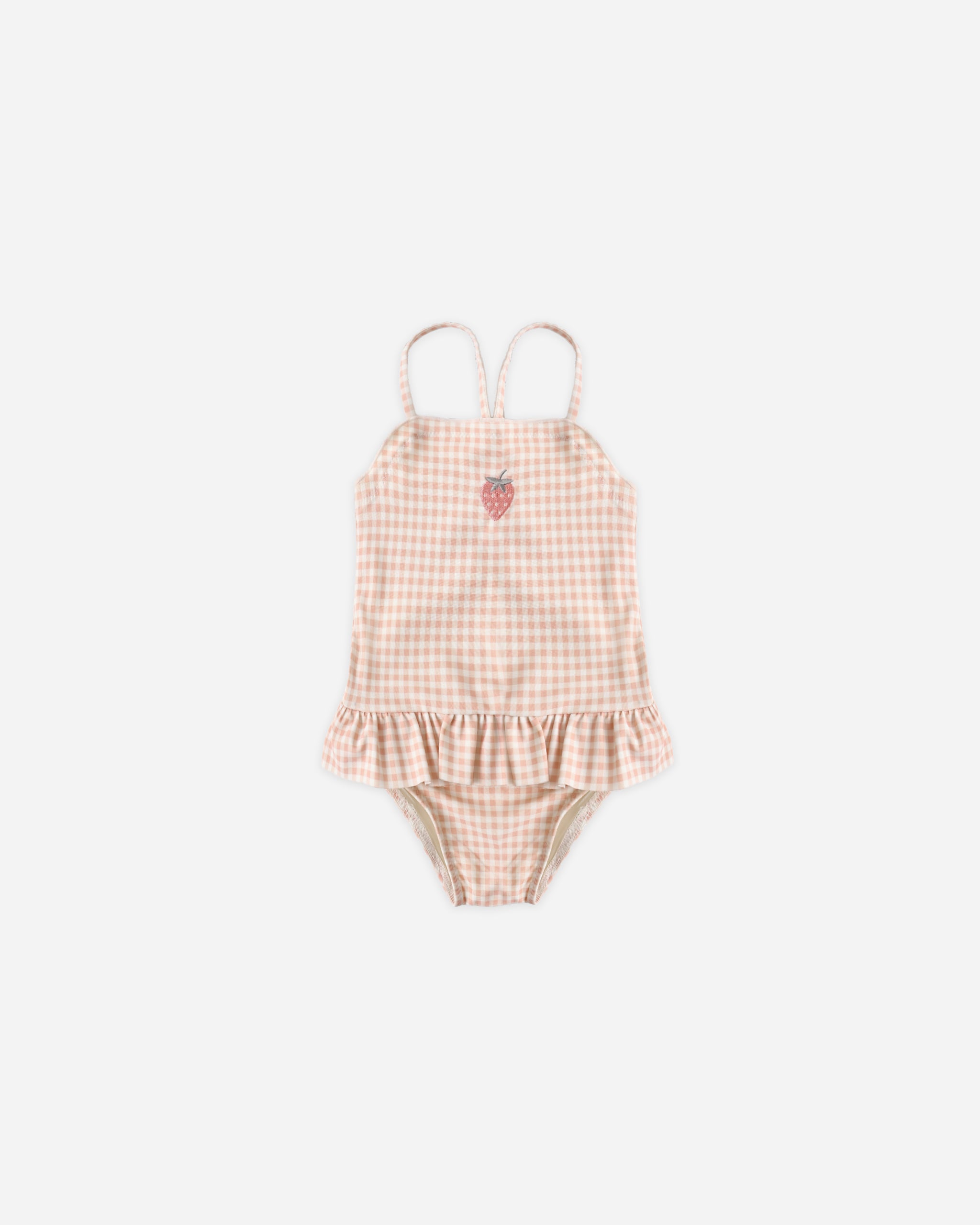 Tori Skirted One-Piece || Petal Gingham