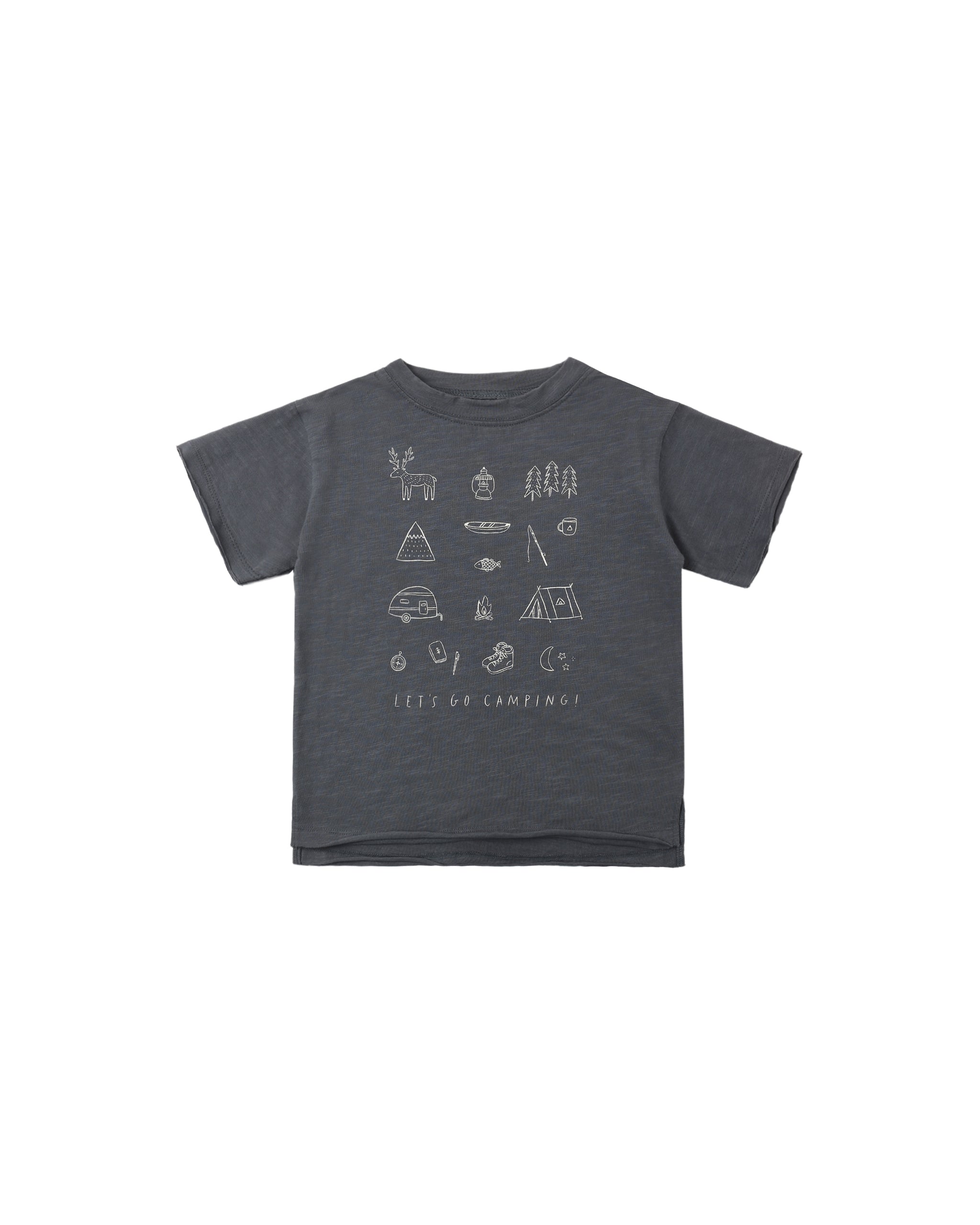 Raw Edge Tee Let’s Go Camping - Midnight