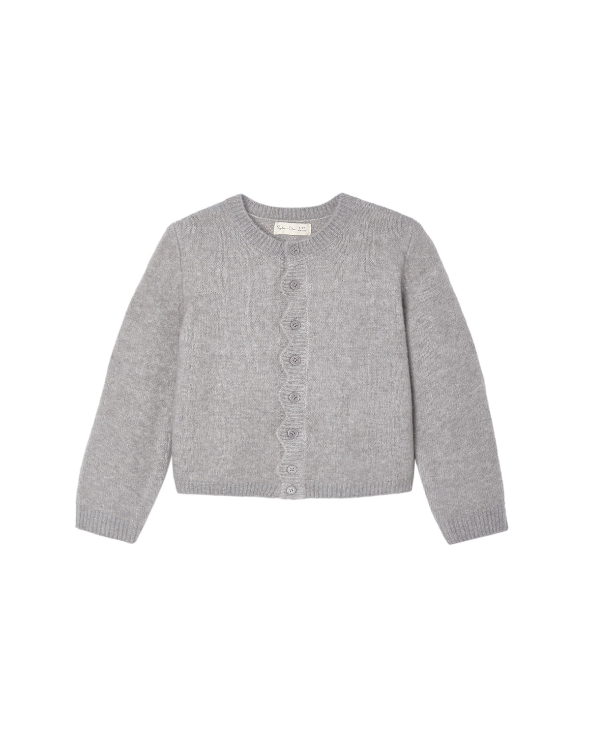 Scallop Cardigan - Dusty Blue