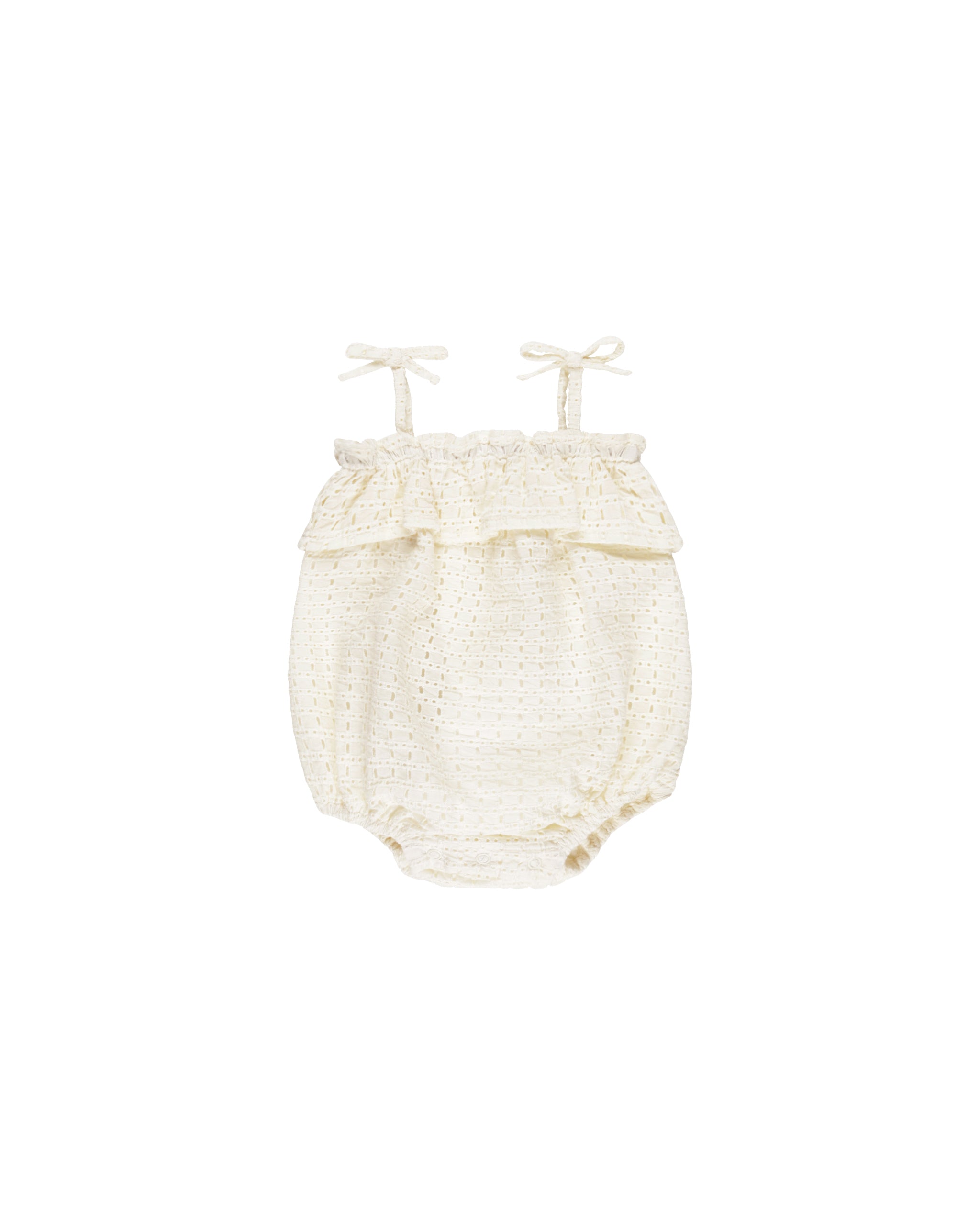 Ruffle Romper || Ivory