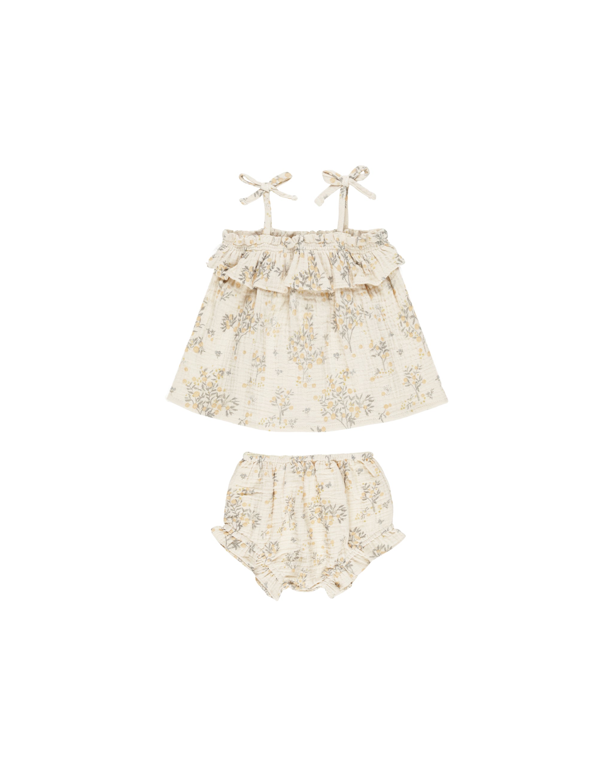 Ruffle Tube Top Set || Citrus Grove