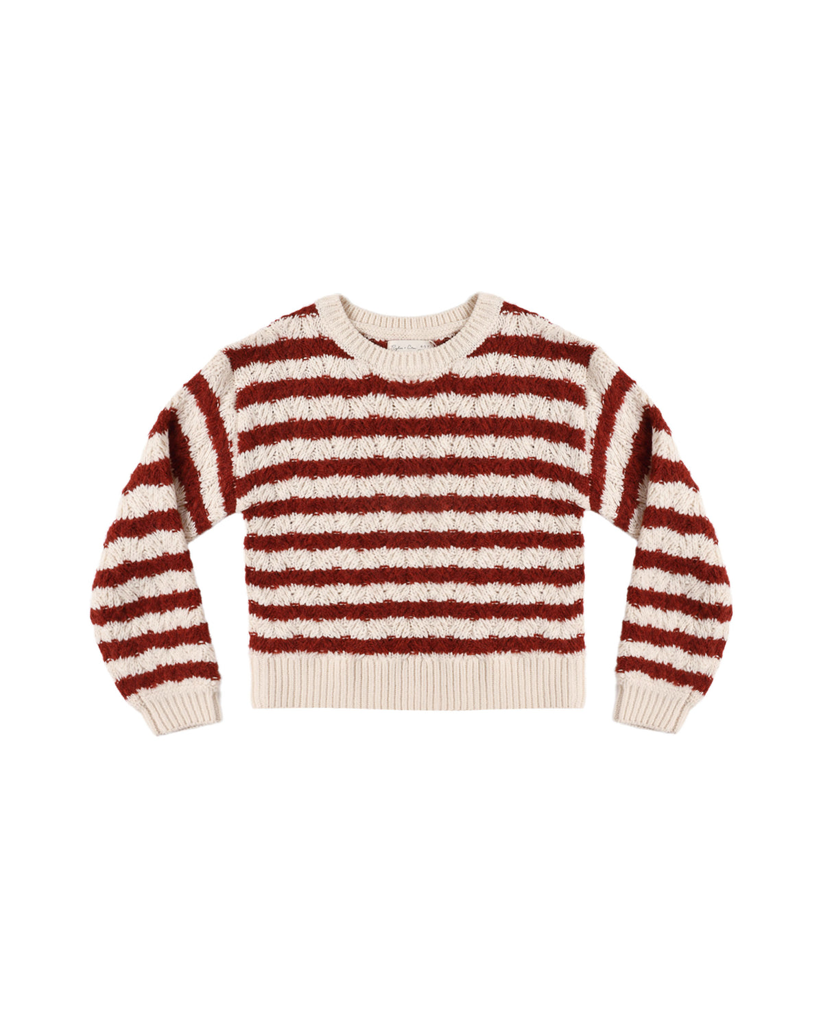 Aspen Sweater - Ruby Stripe Natural