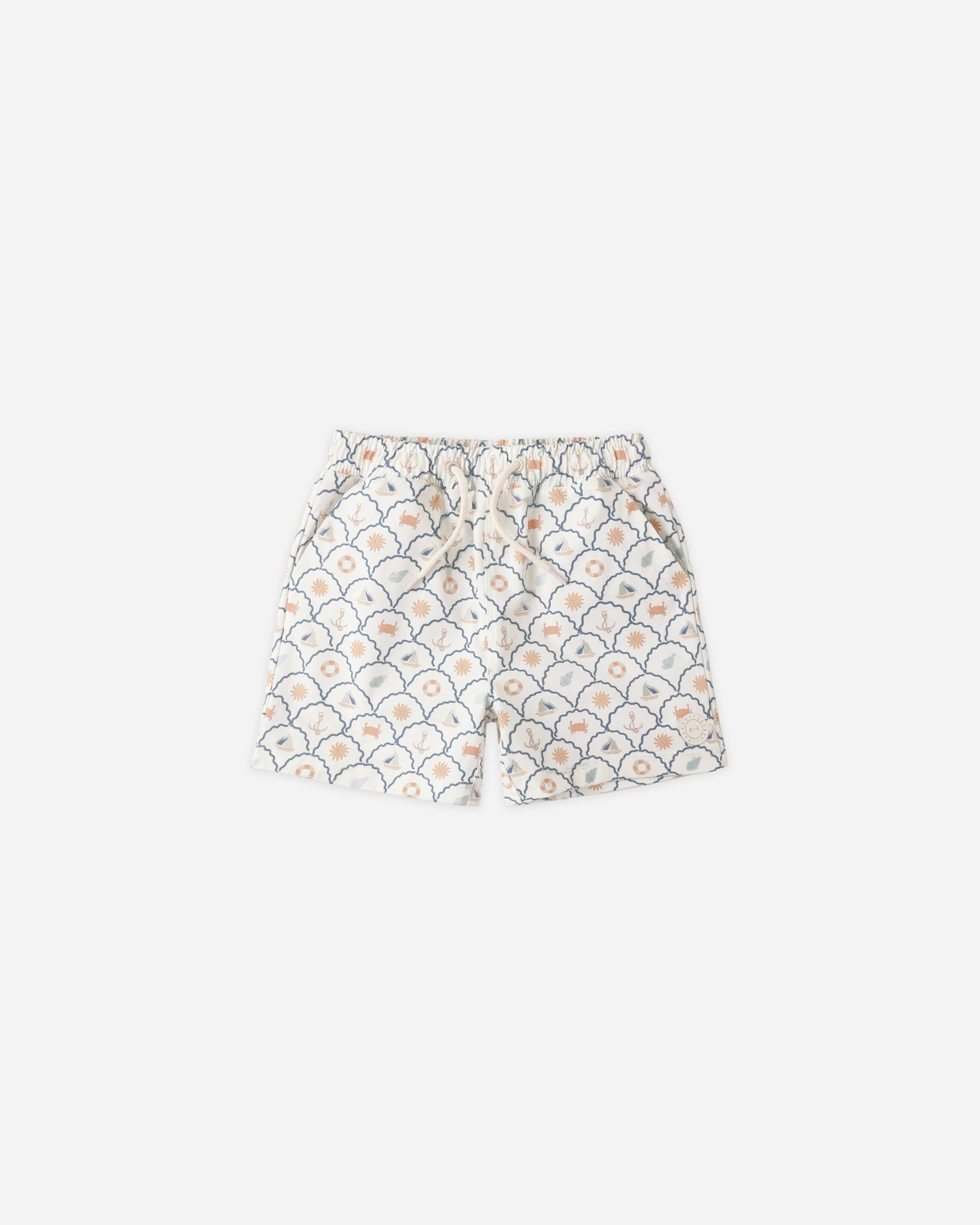 Boardshort || Nautical - Ivory