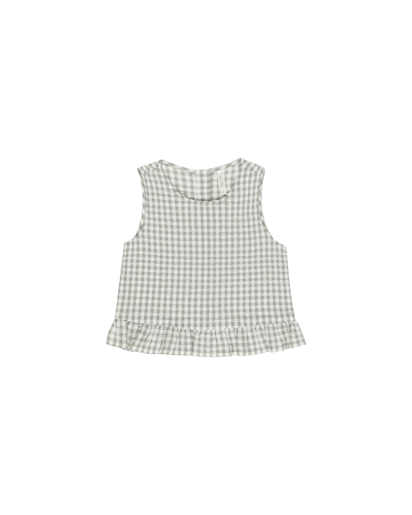 Oceanside Top || Eucalyptus Gingham