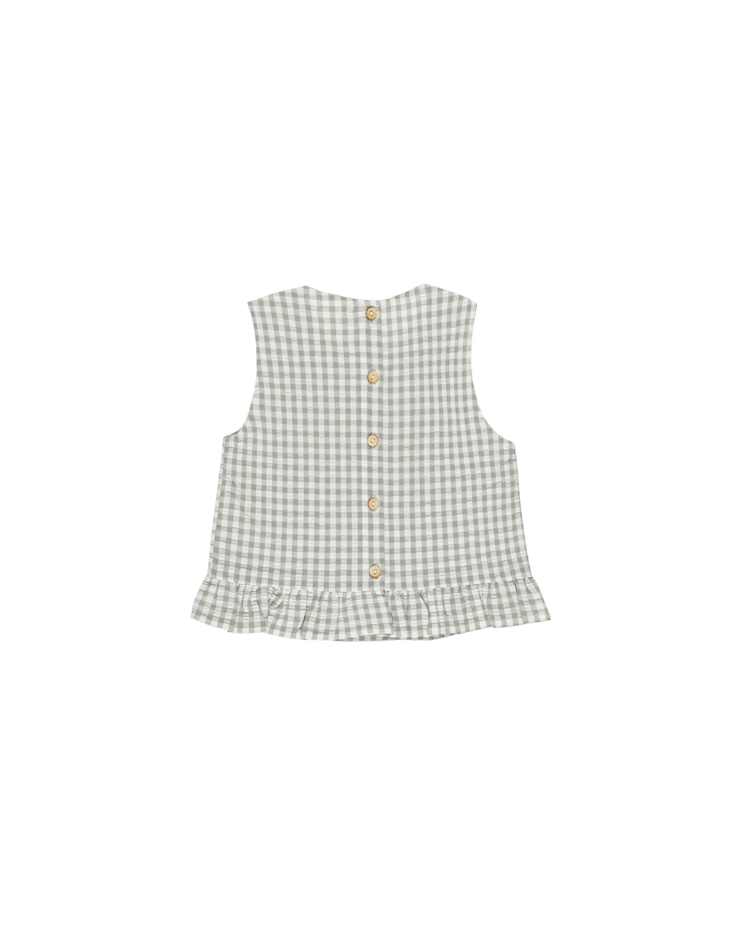 Oceanside Top || Eucalyptus Gingham