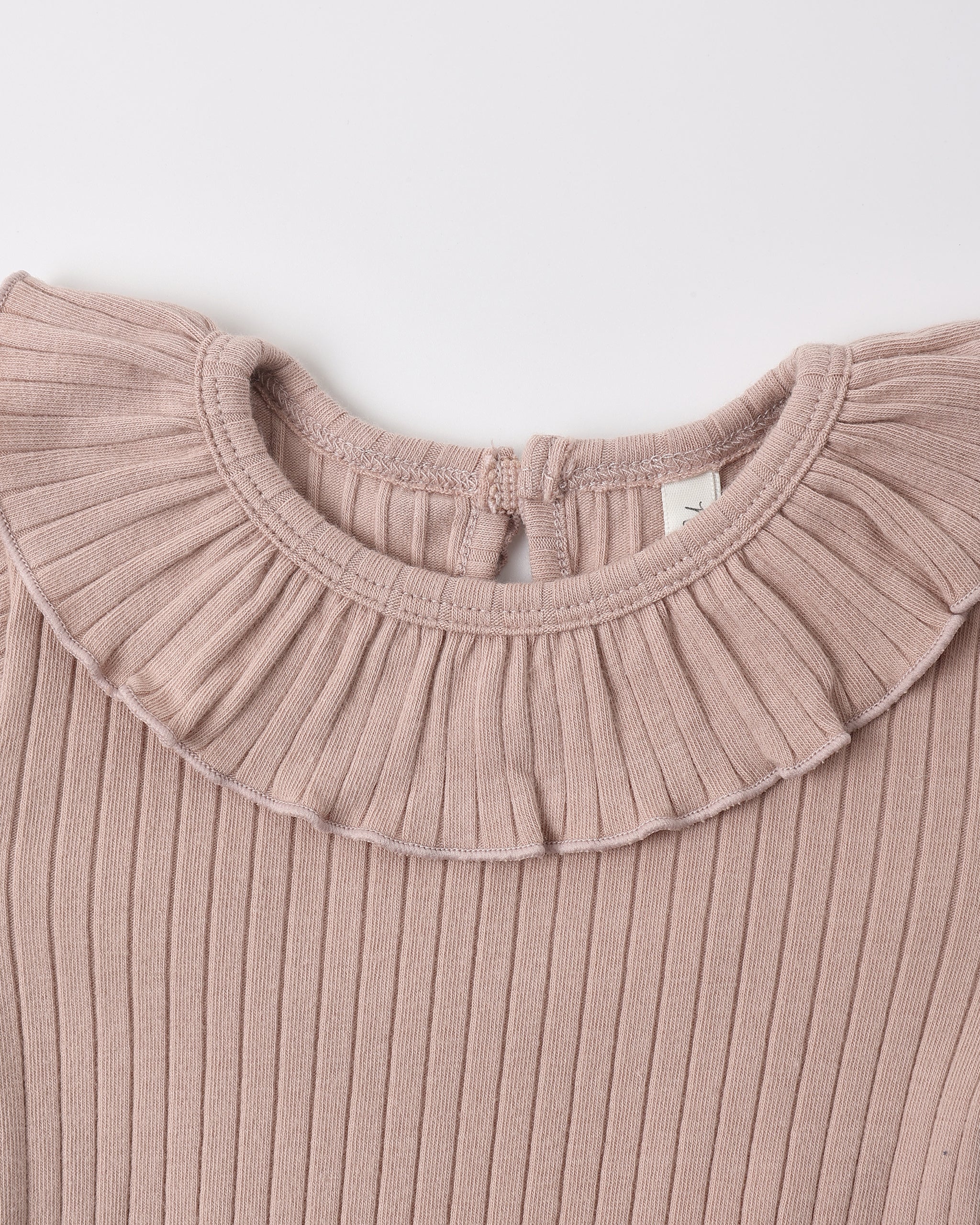 Ruffle Collar Bodysuit - Rosewood