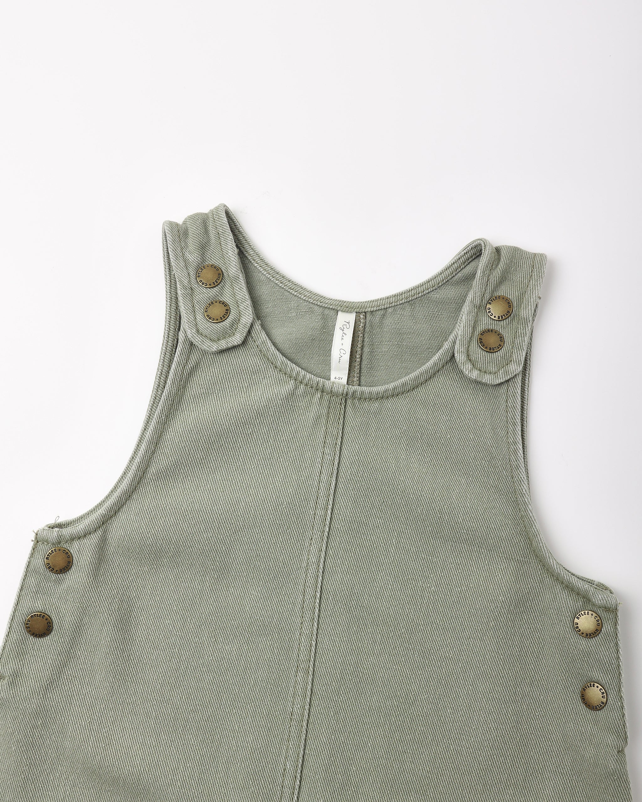 Odette Overall Dress - Dark Sage
