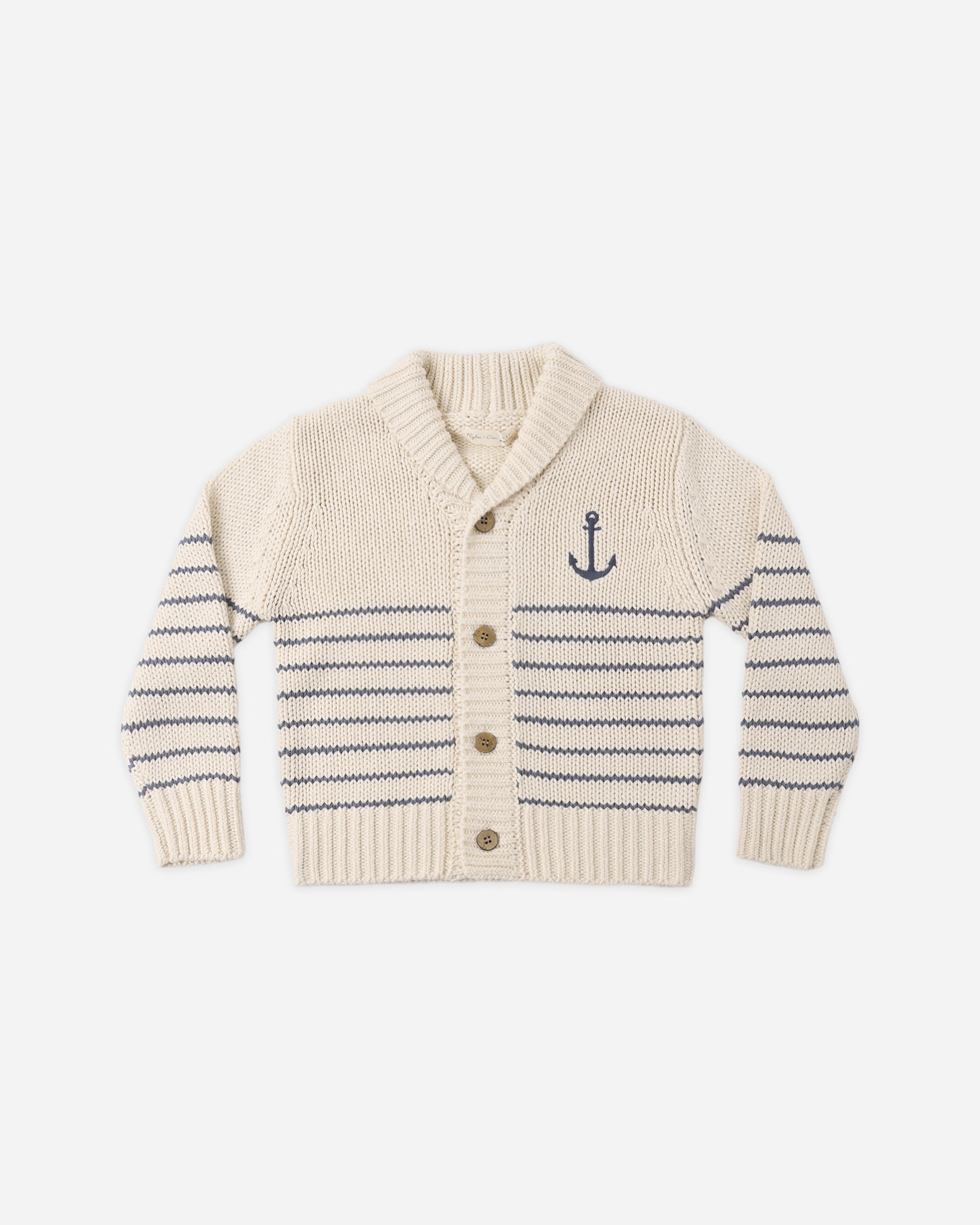 Shawl Cardigan || Natural & Marine