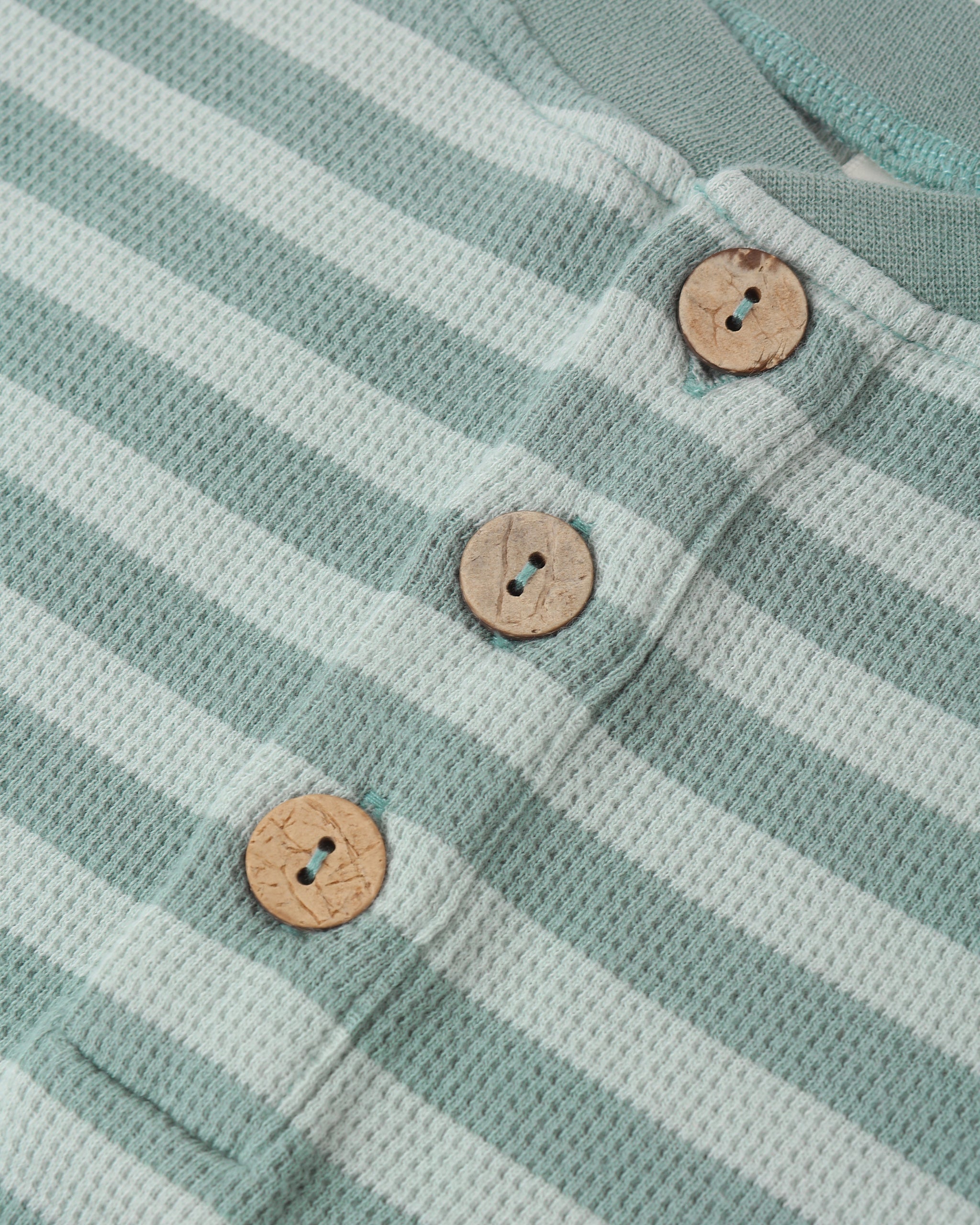 Summer Waffle Set || Sea Green Stripe