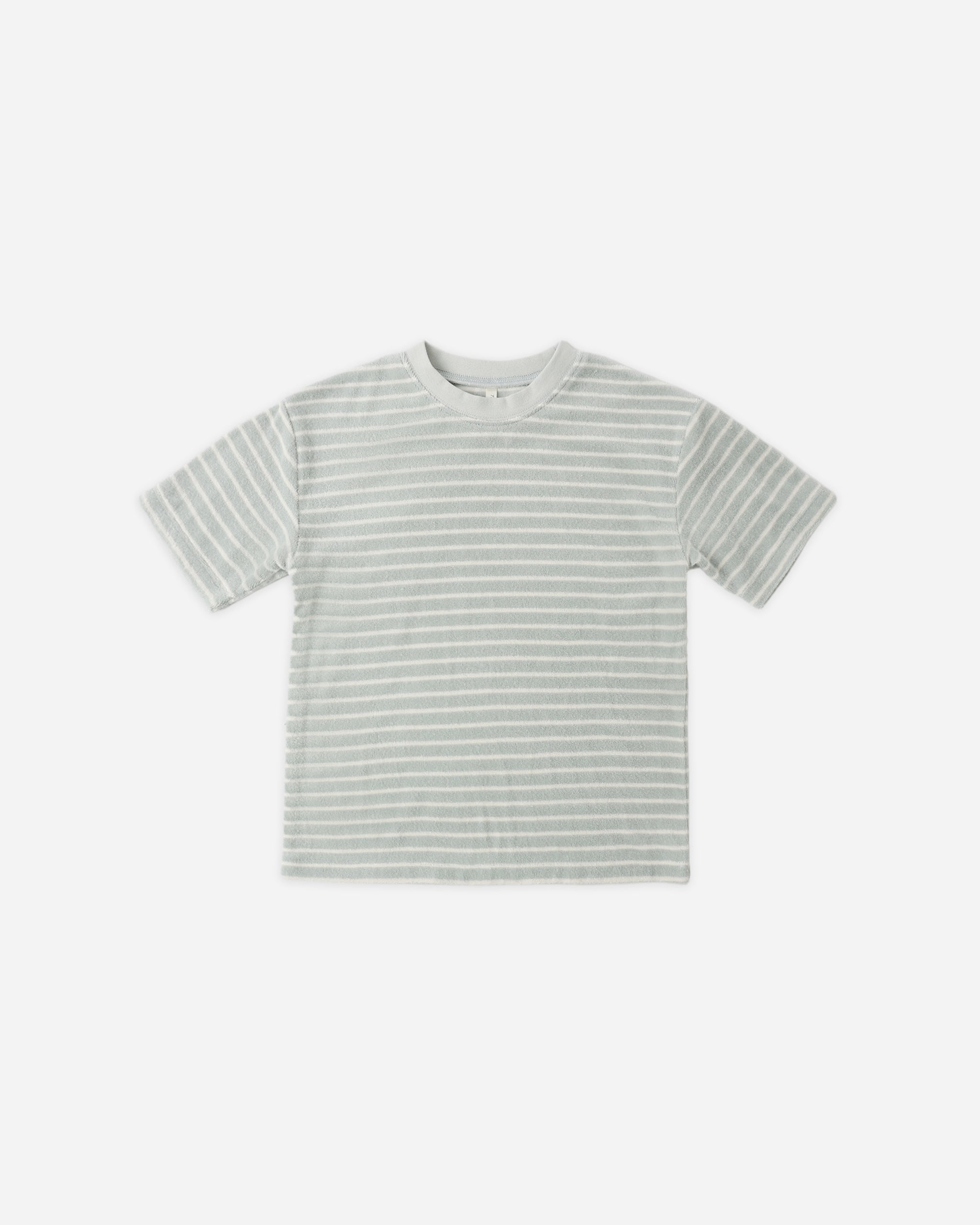 Terry Relaxed Tee || Seafoam Stripe