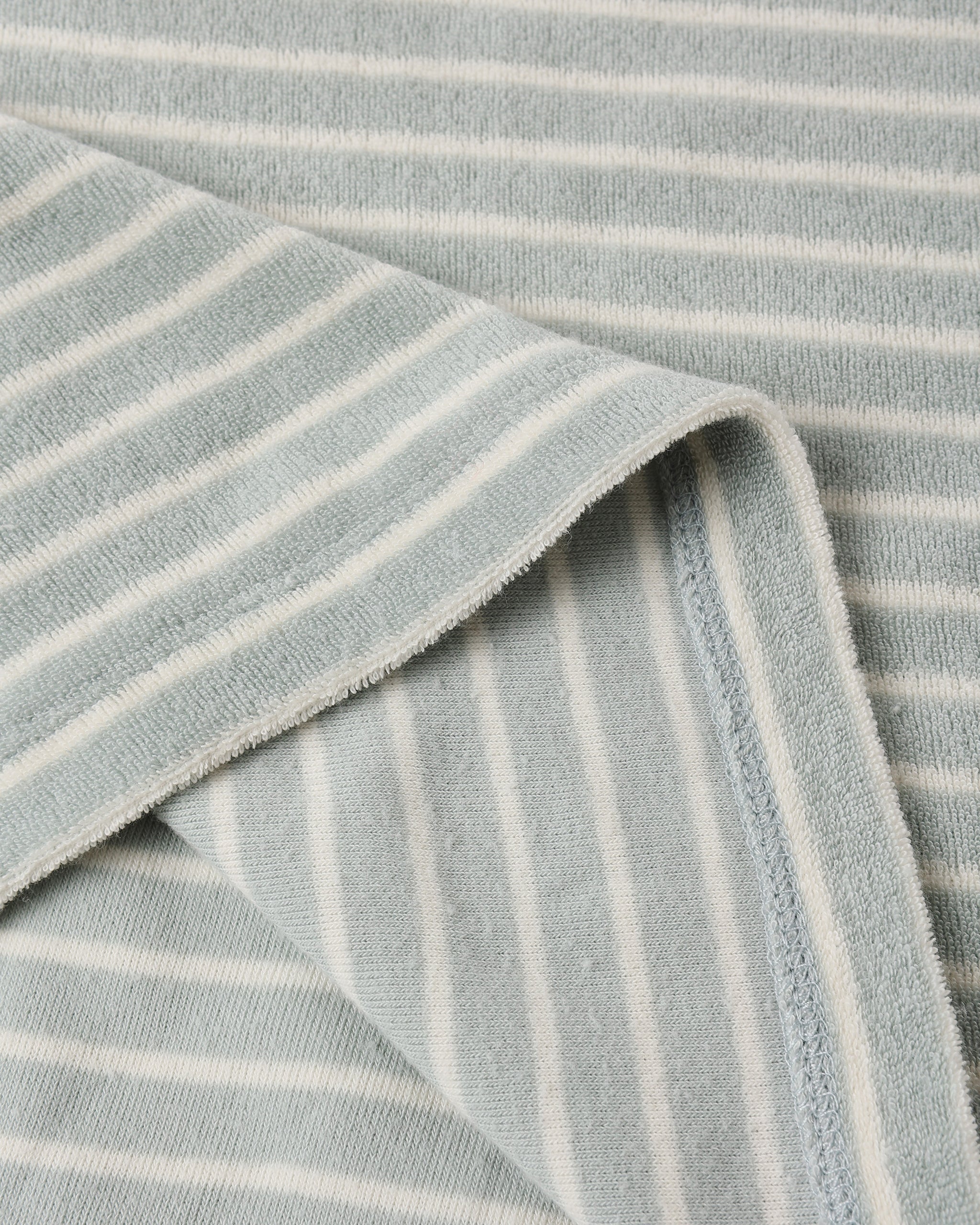 Terry Relaxed Tee || Seafoam Stripe