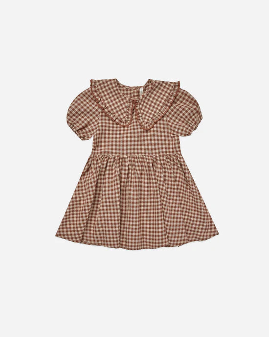 Camille Dress || Brown Gingham