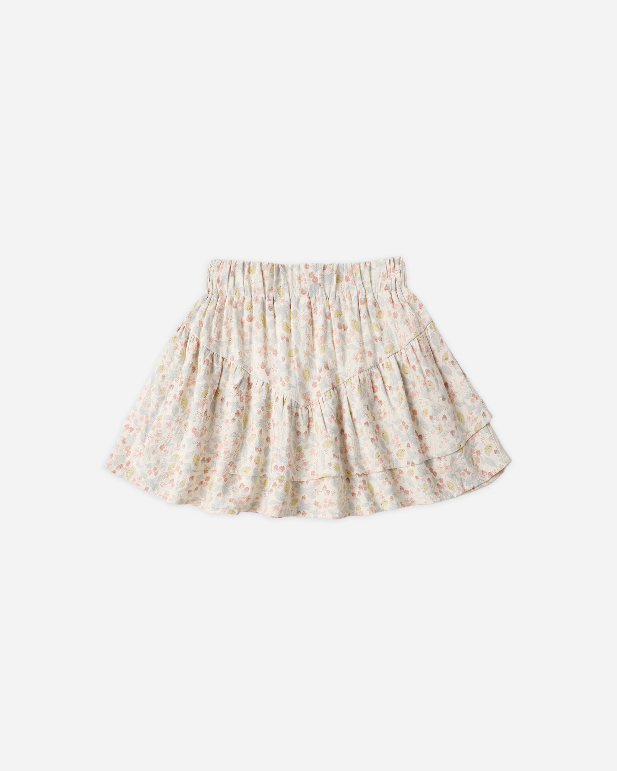 Tiered Mini Skirt Summer Garden - Ivory