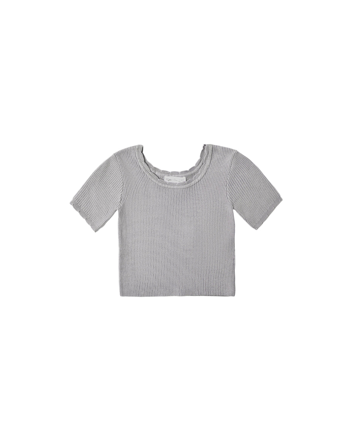 Scallop Tee - Dusty Blue