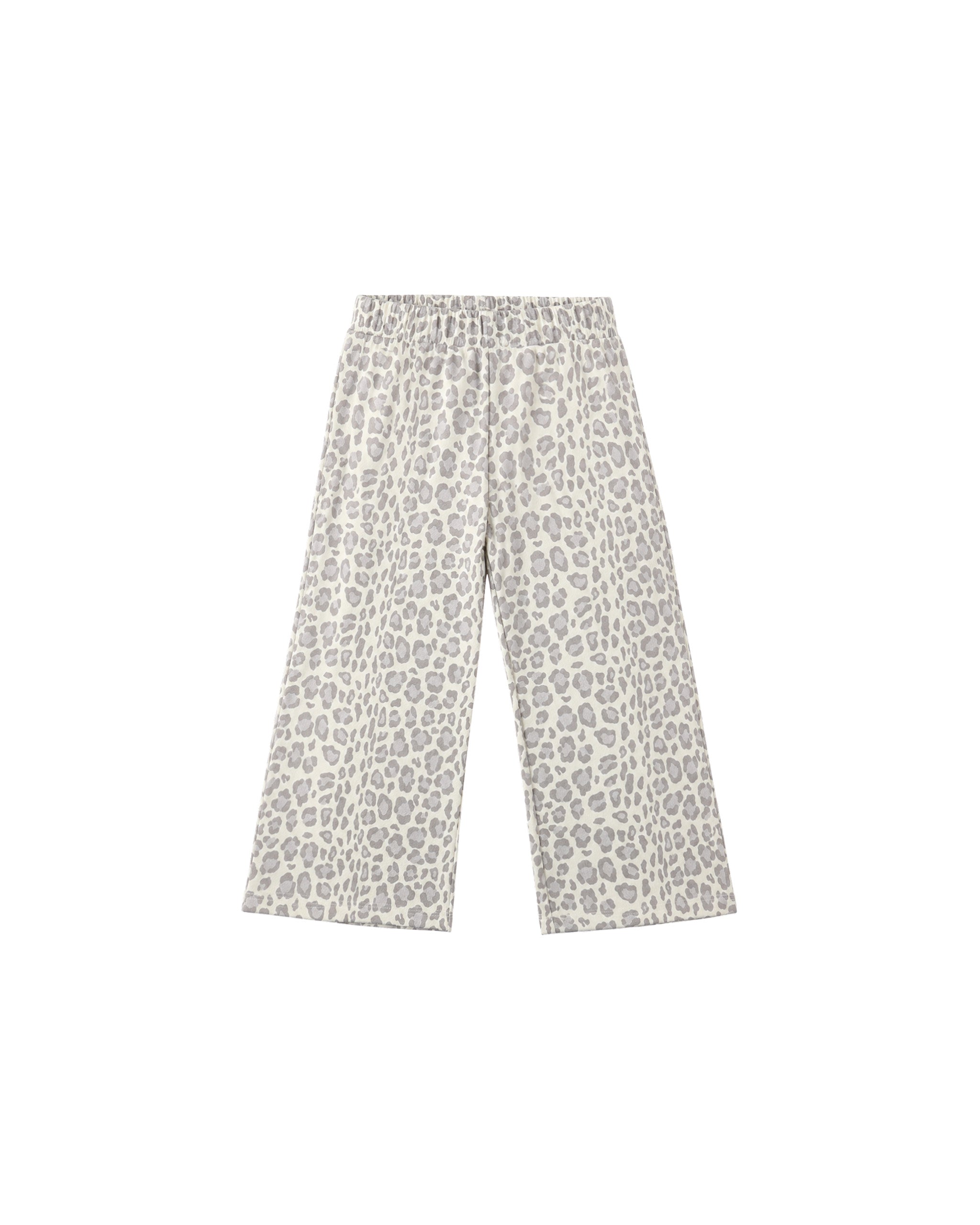 Wide Leg Sweatpant - Blue Leopard Natural