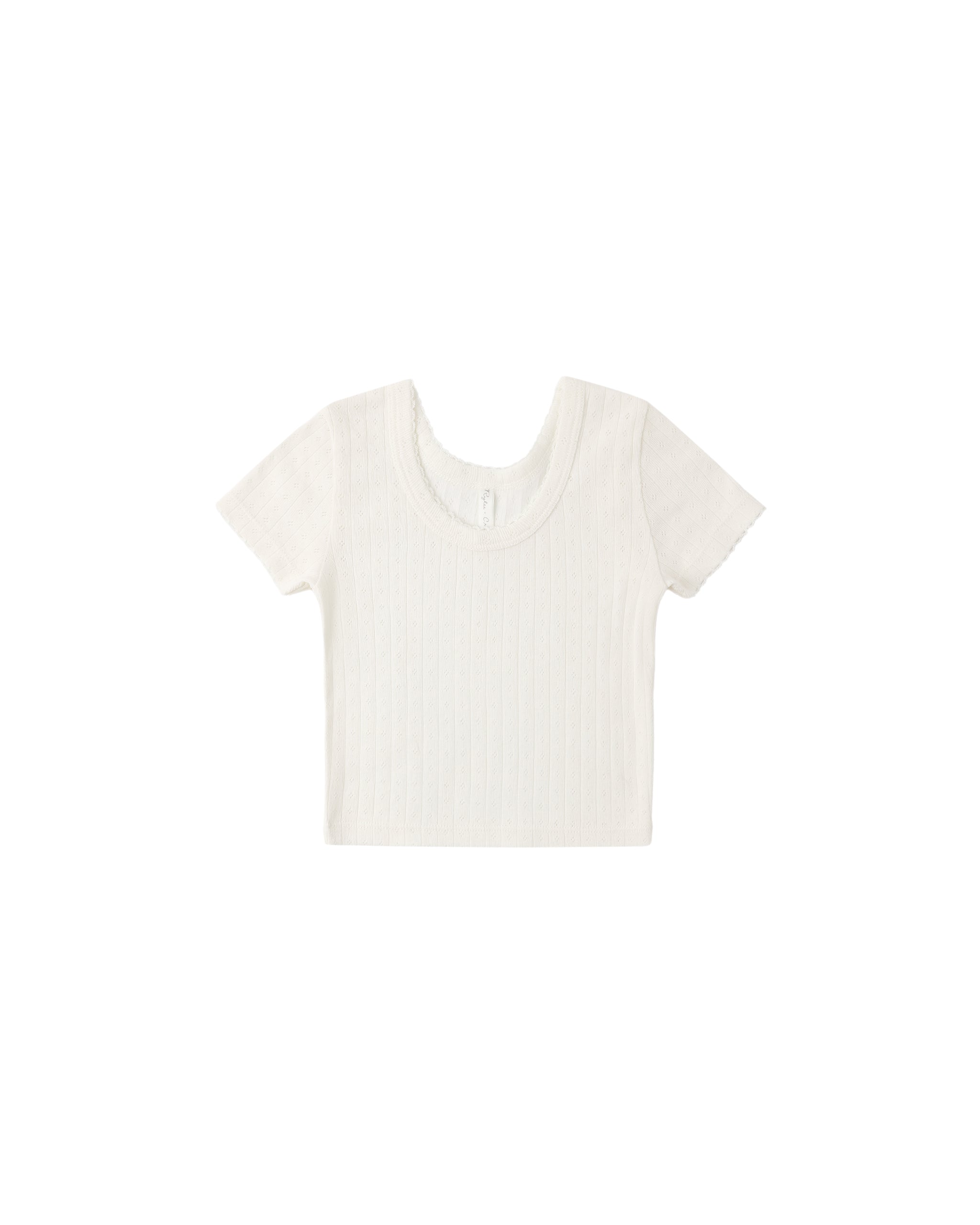Pointelle Tee || Ivory