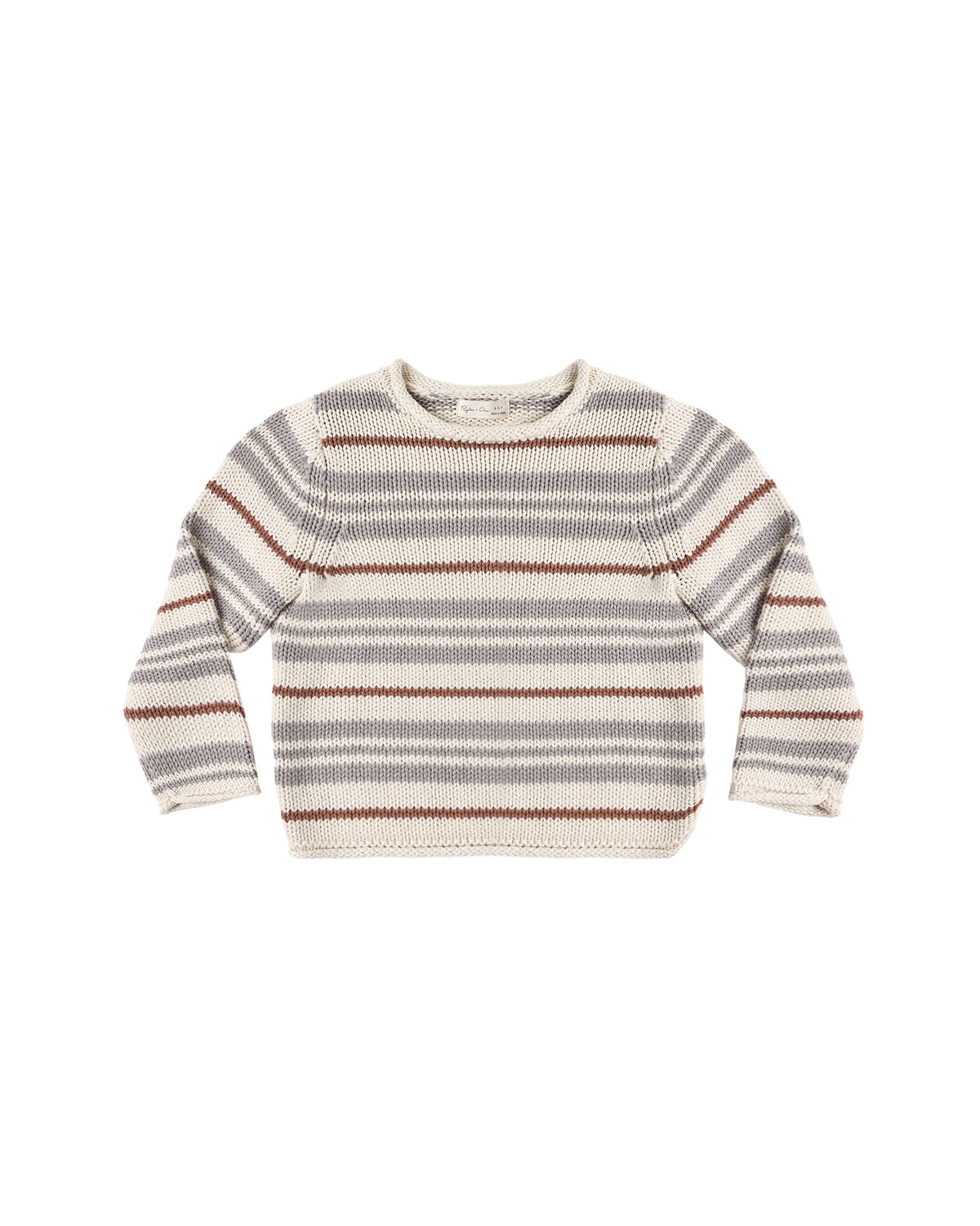 Jacques Sweater - Dusty Blue Stripe Natural