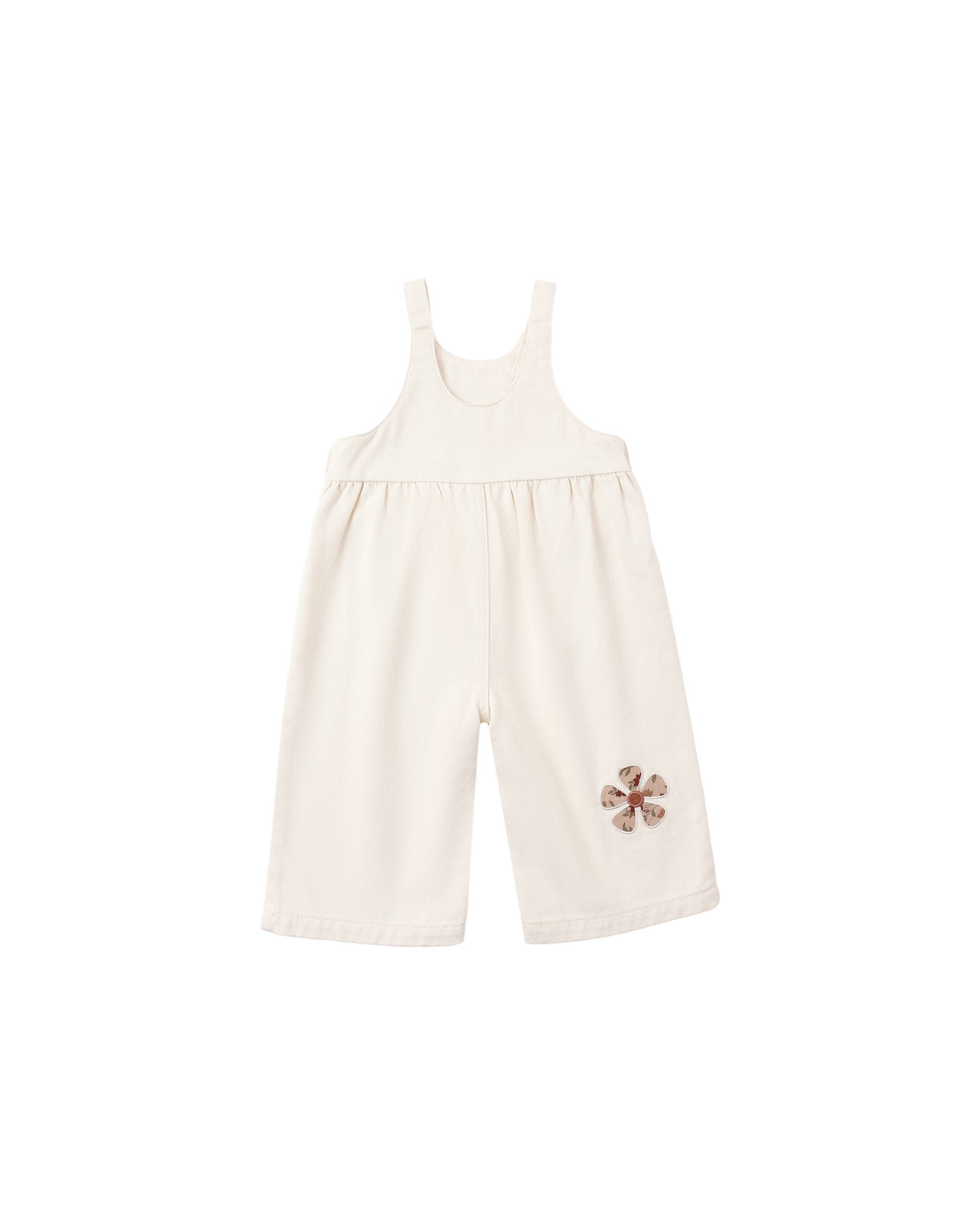 Wide Leg Overall - Daisy Patches Natural