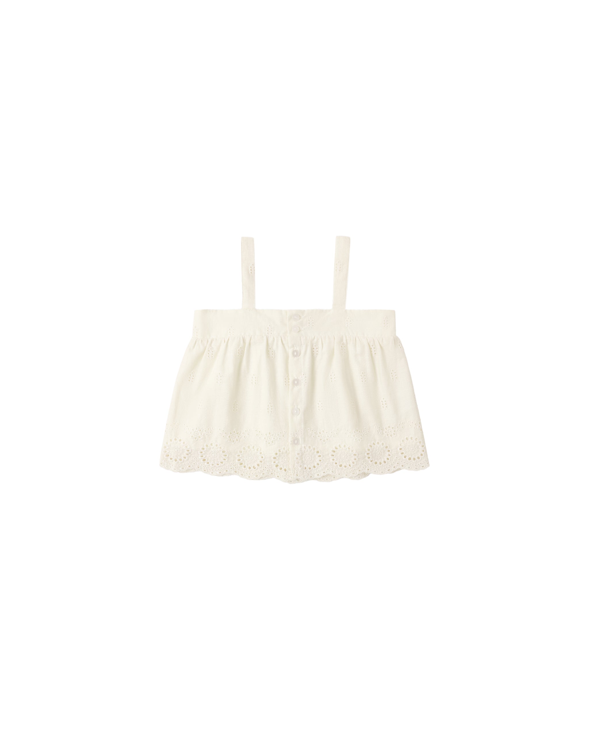 Eyelet Swing Top || Ivory