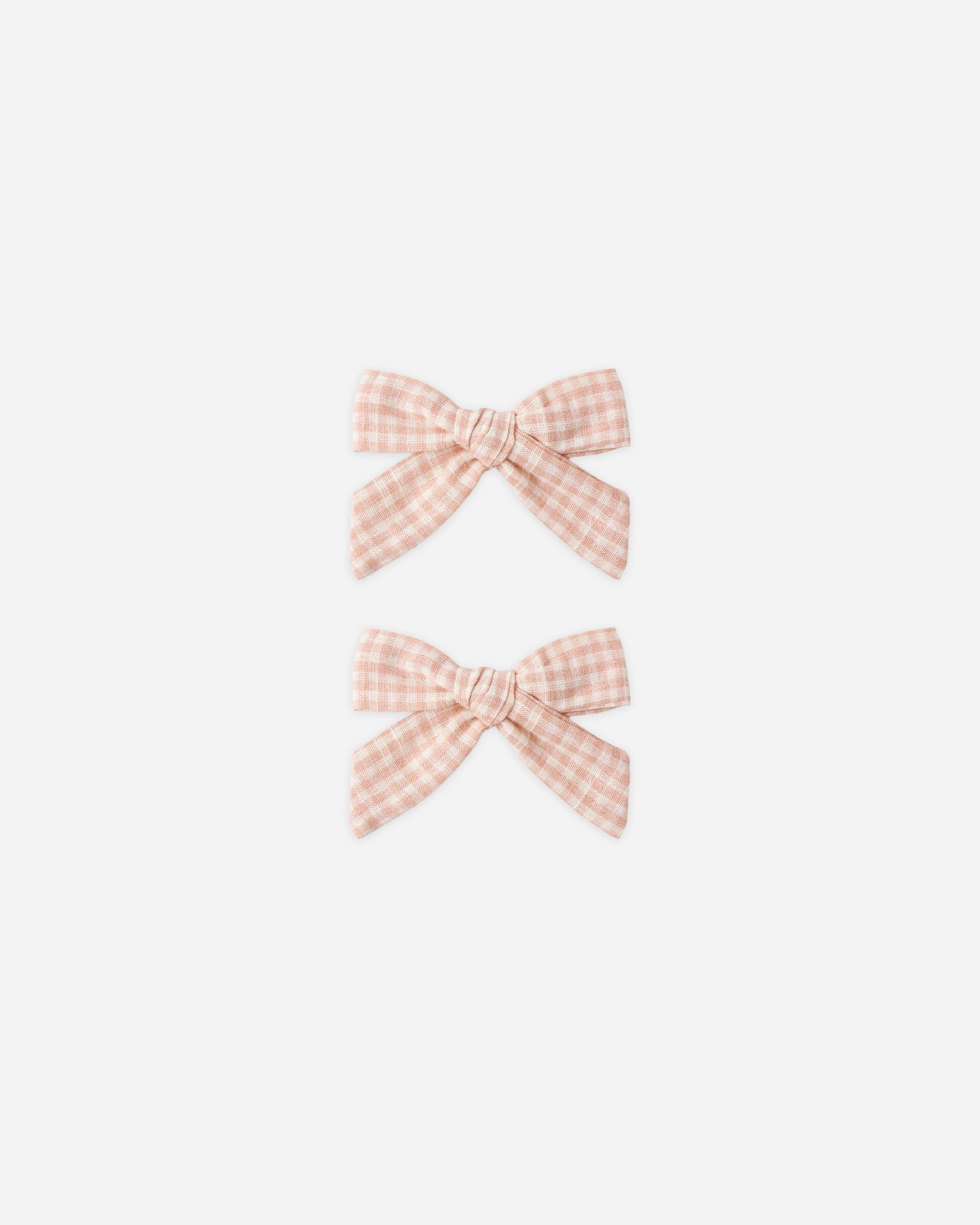 Bows, Set of 2 - Petal Gingham