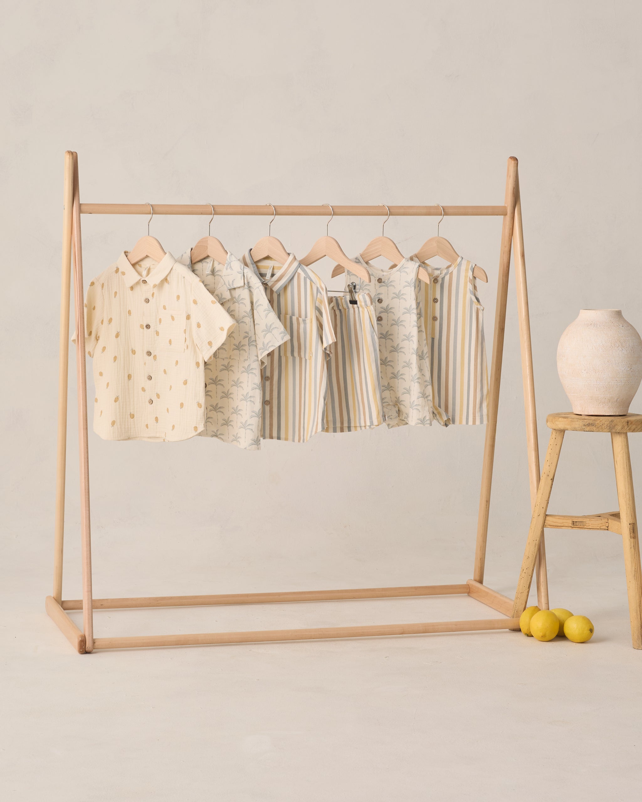 Collared Short Sleeve Shirt || Valencia Stripe
