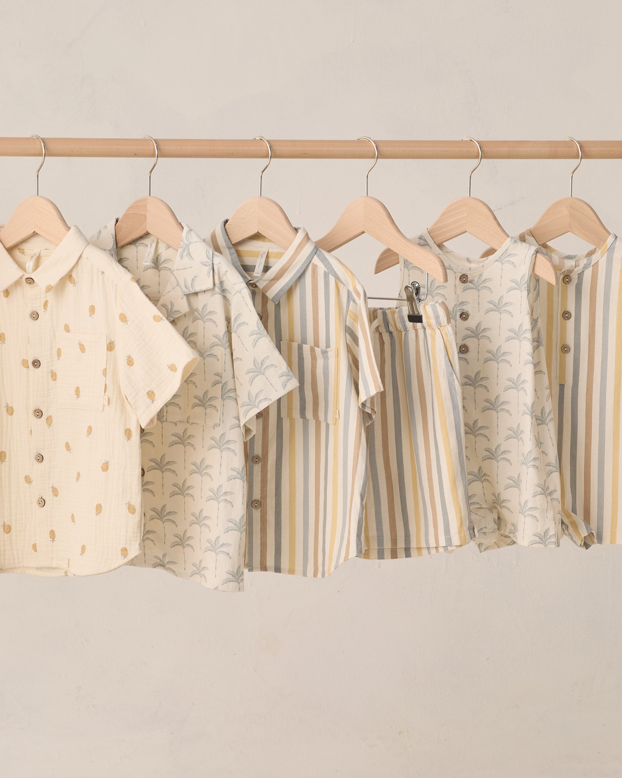 Collared Short Sleeve Shirt || Valencia Stripe