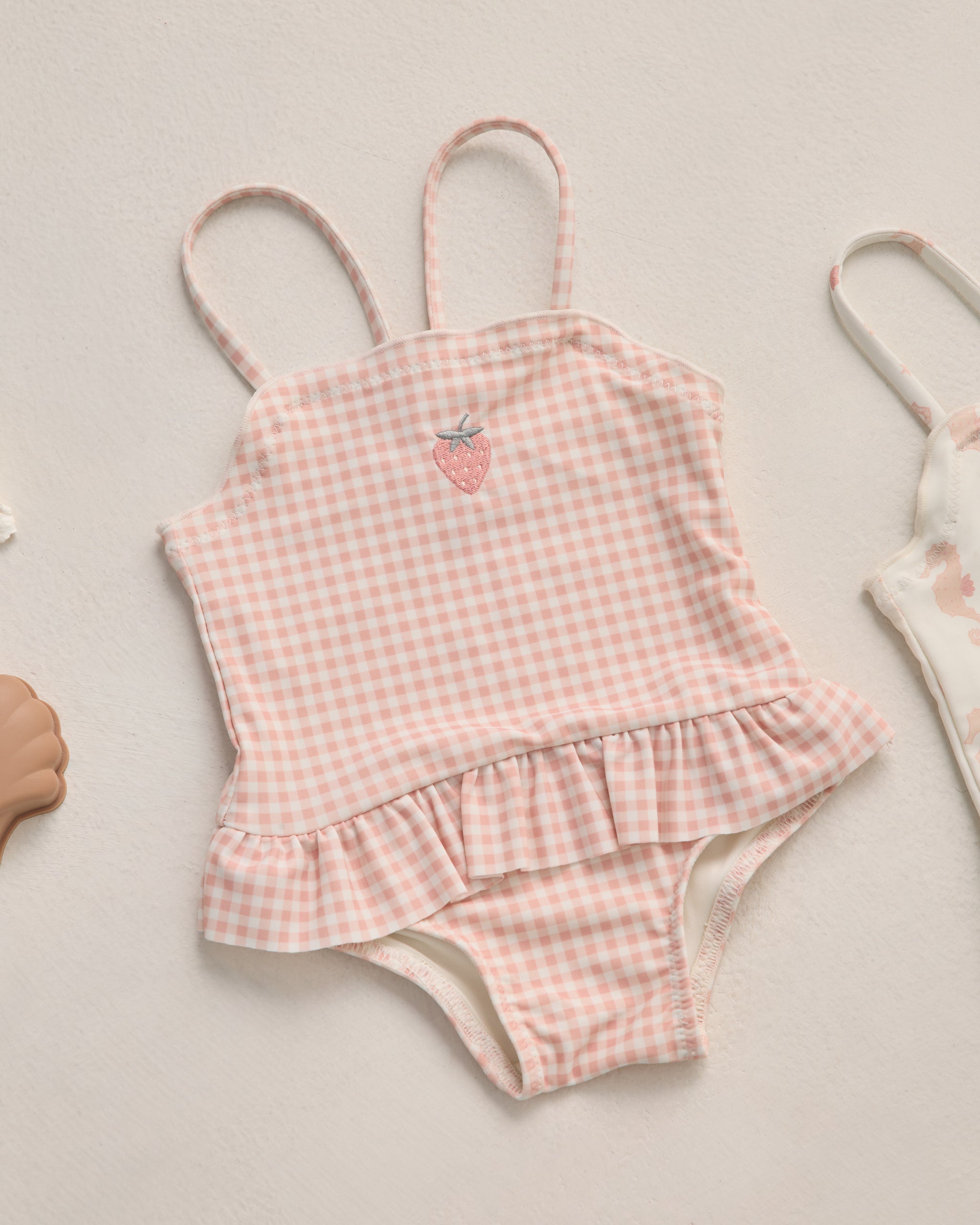 Tori Skirted One-Piece || Petal Gingham