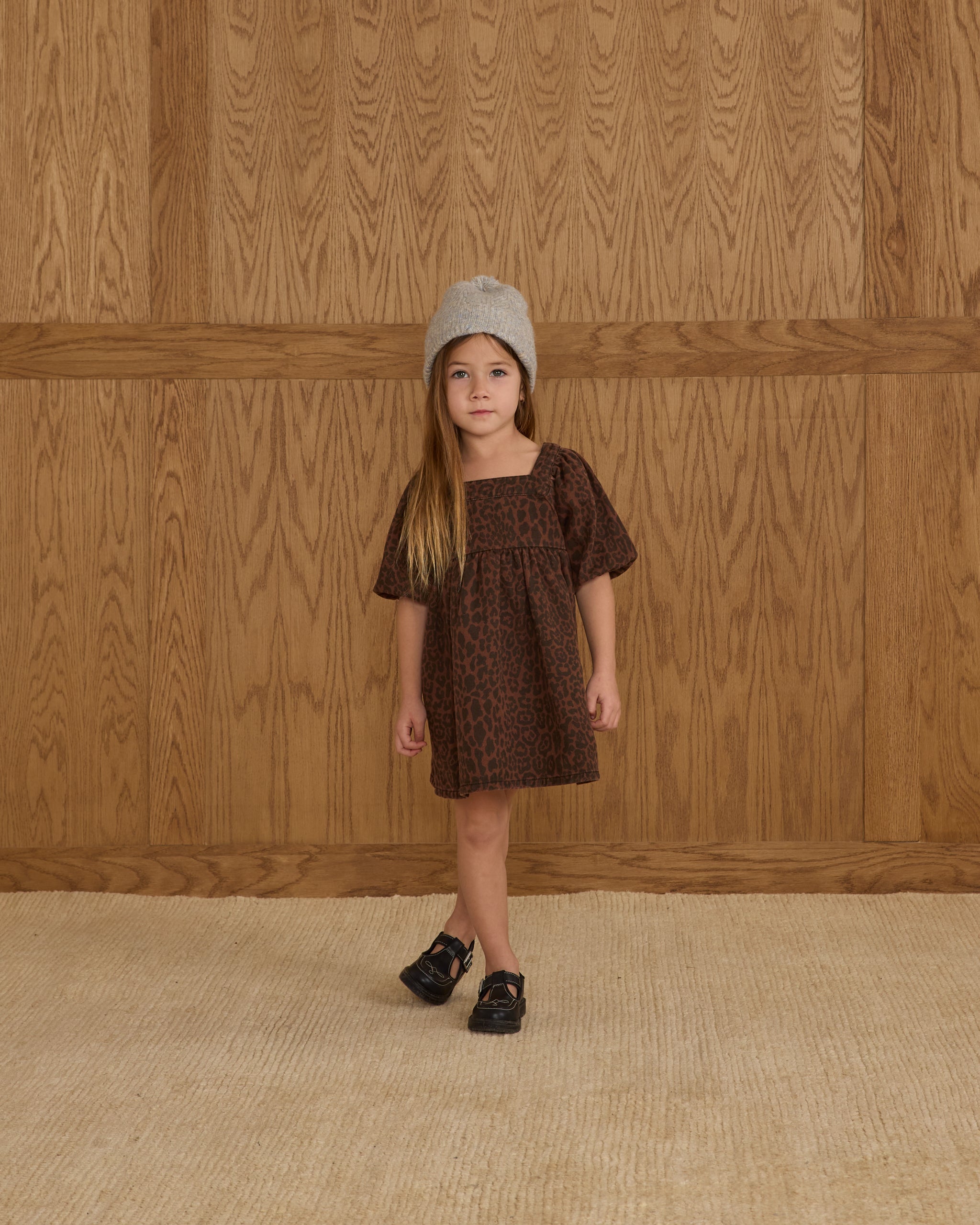 Gretta Babydoll Dress || Leopard