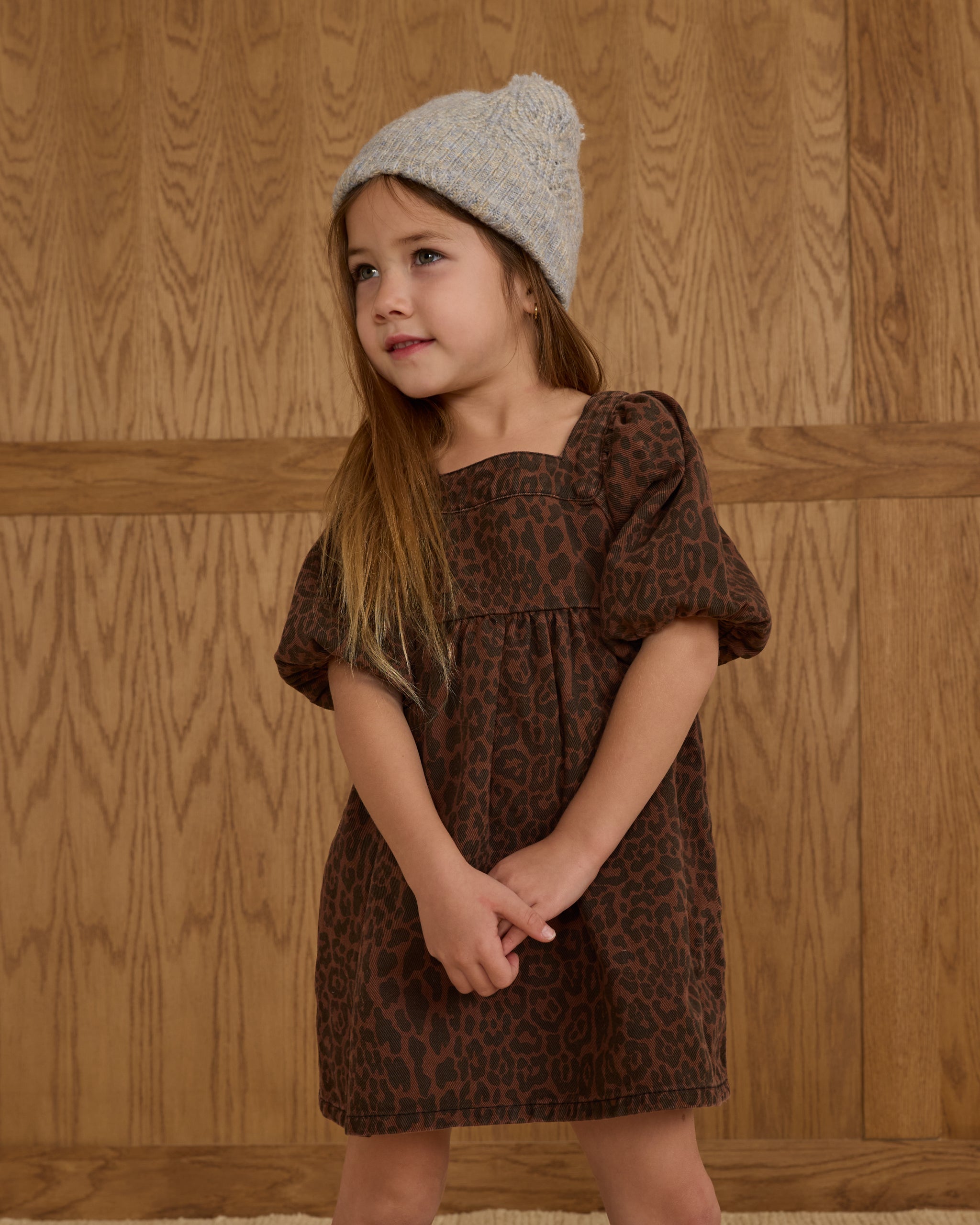 Gretta Babydoll Dress || Leopard