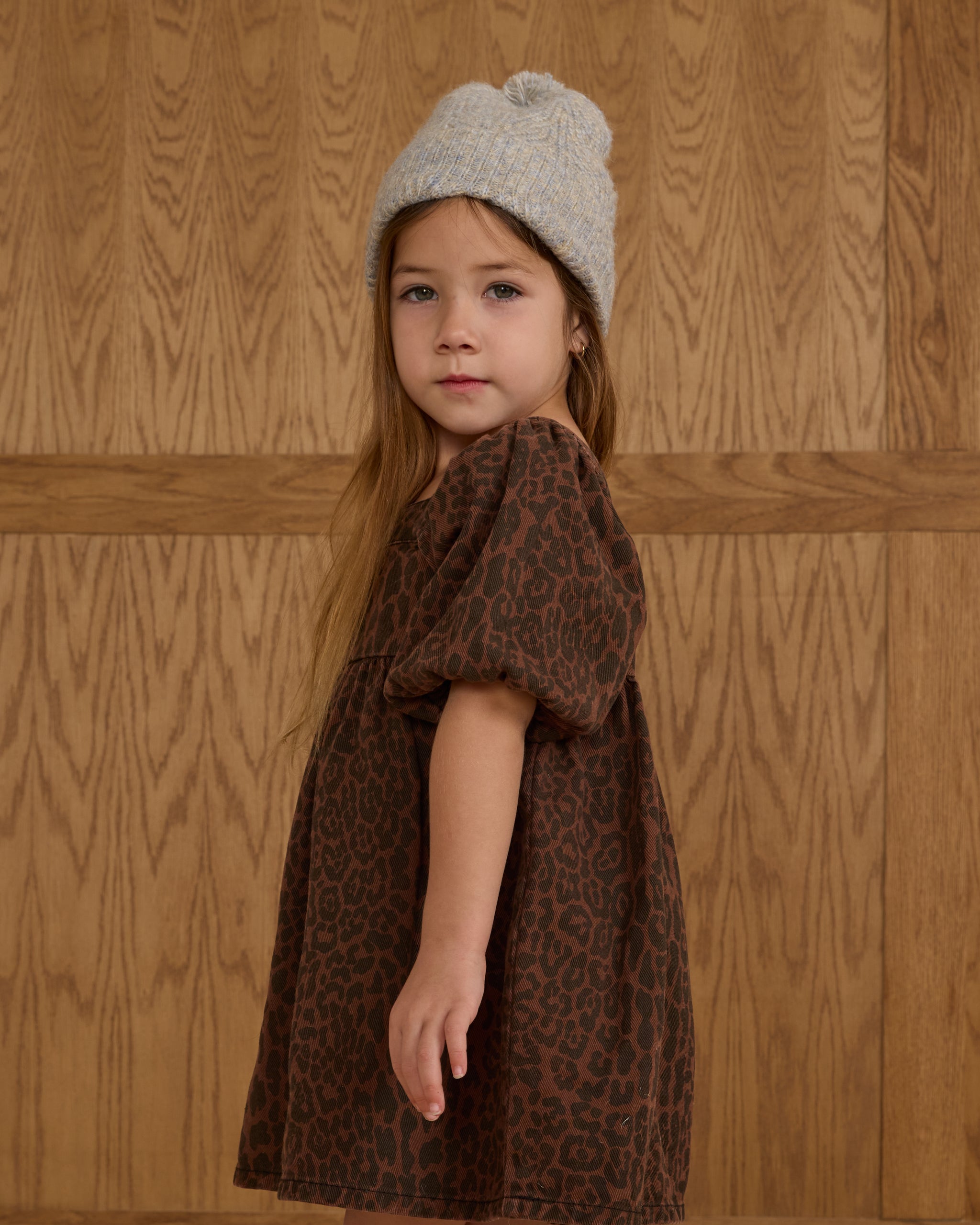 Gretta Babydoll Dress || Leopard