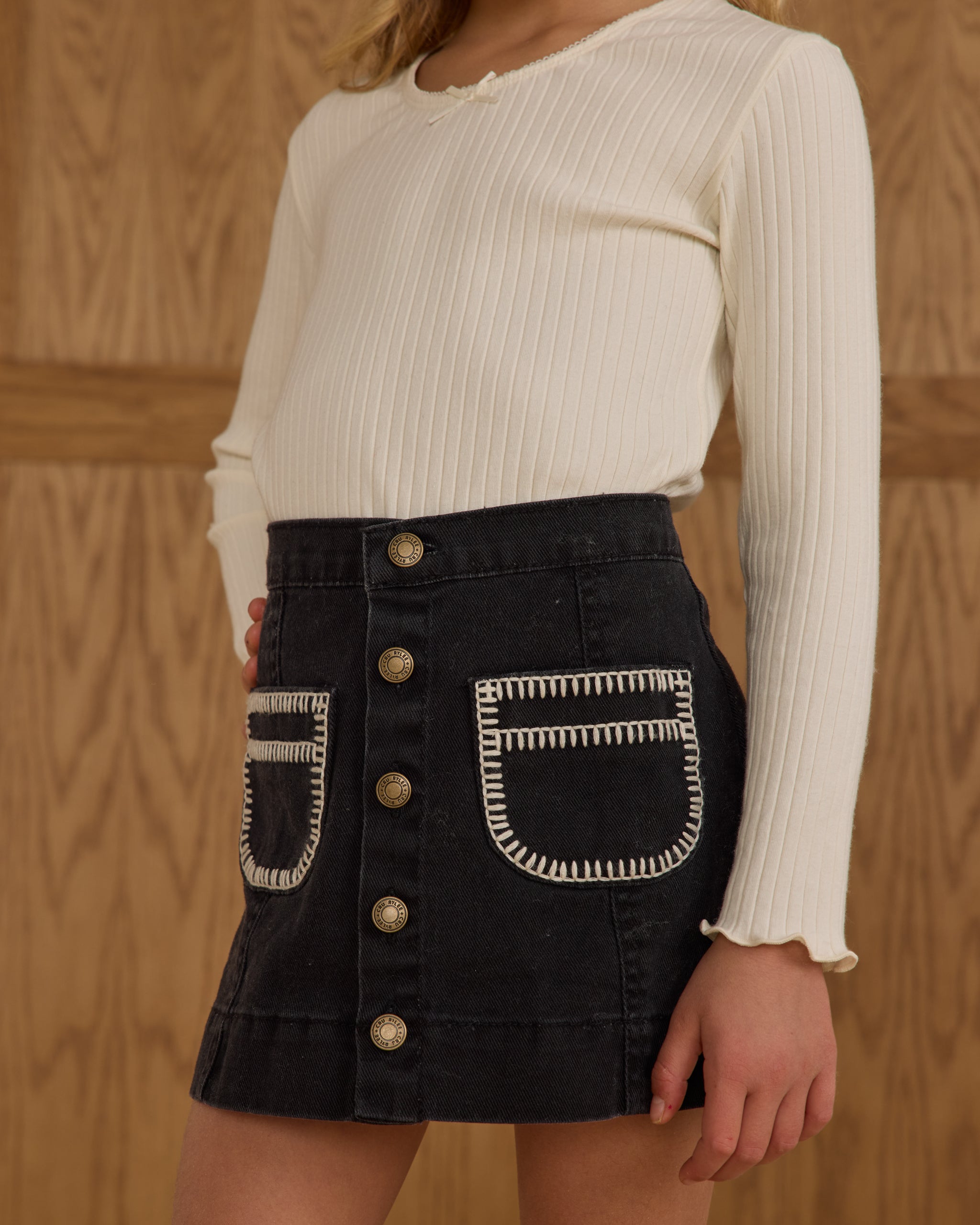 Ribbed Long Sleeve || Ivory