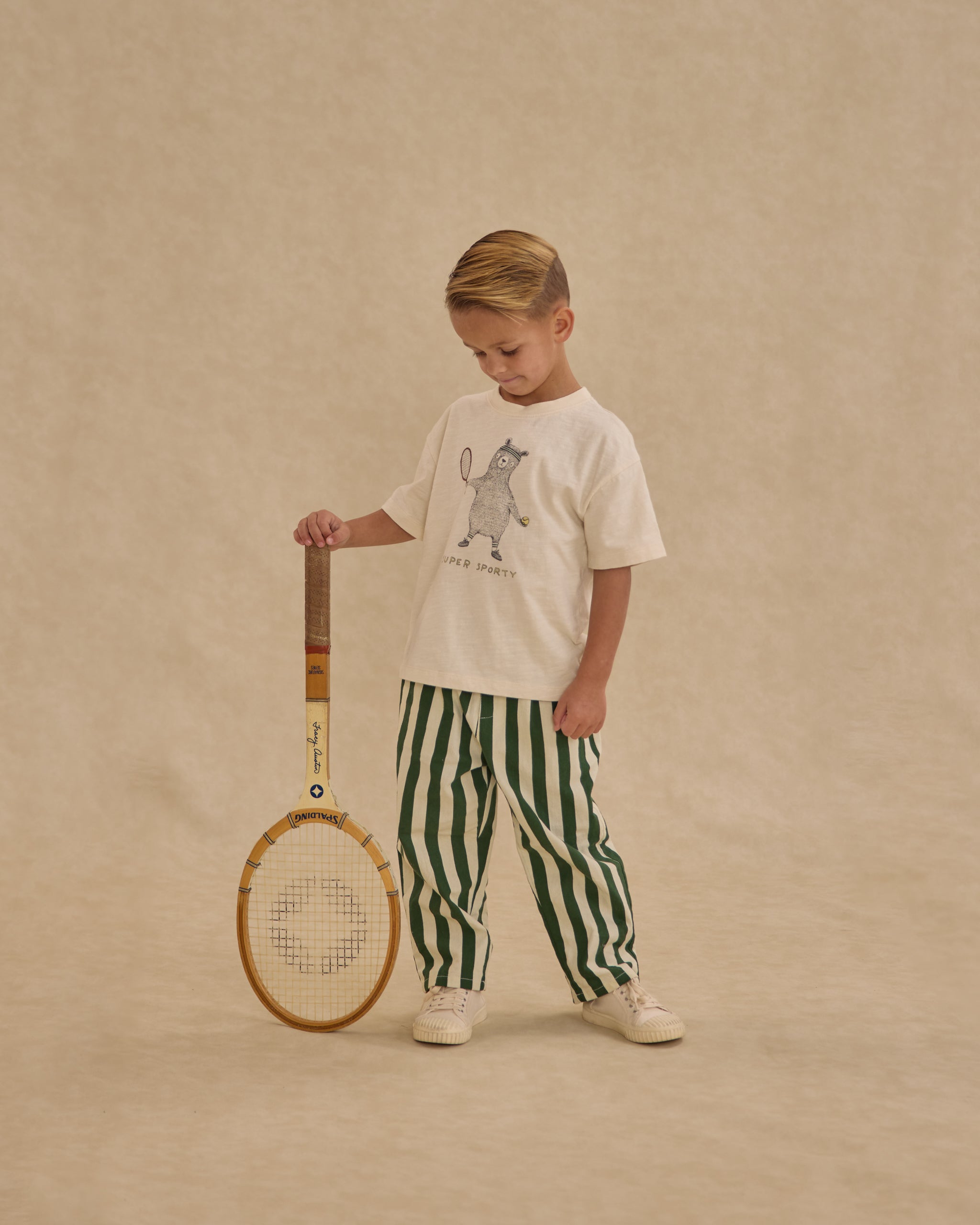 Baggy Pant || Green Stripe