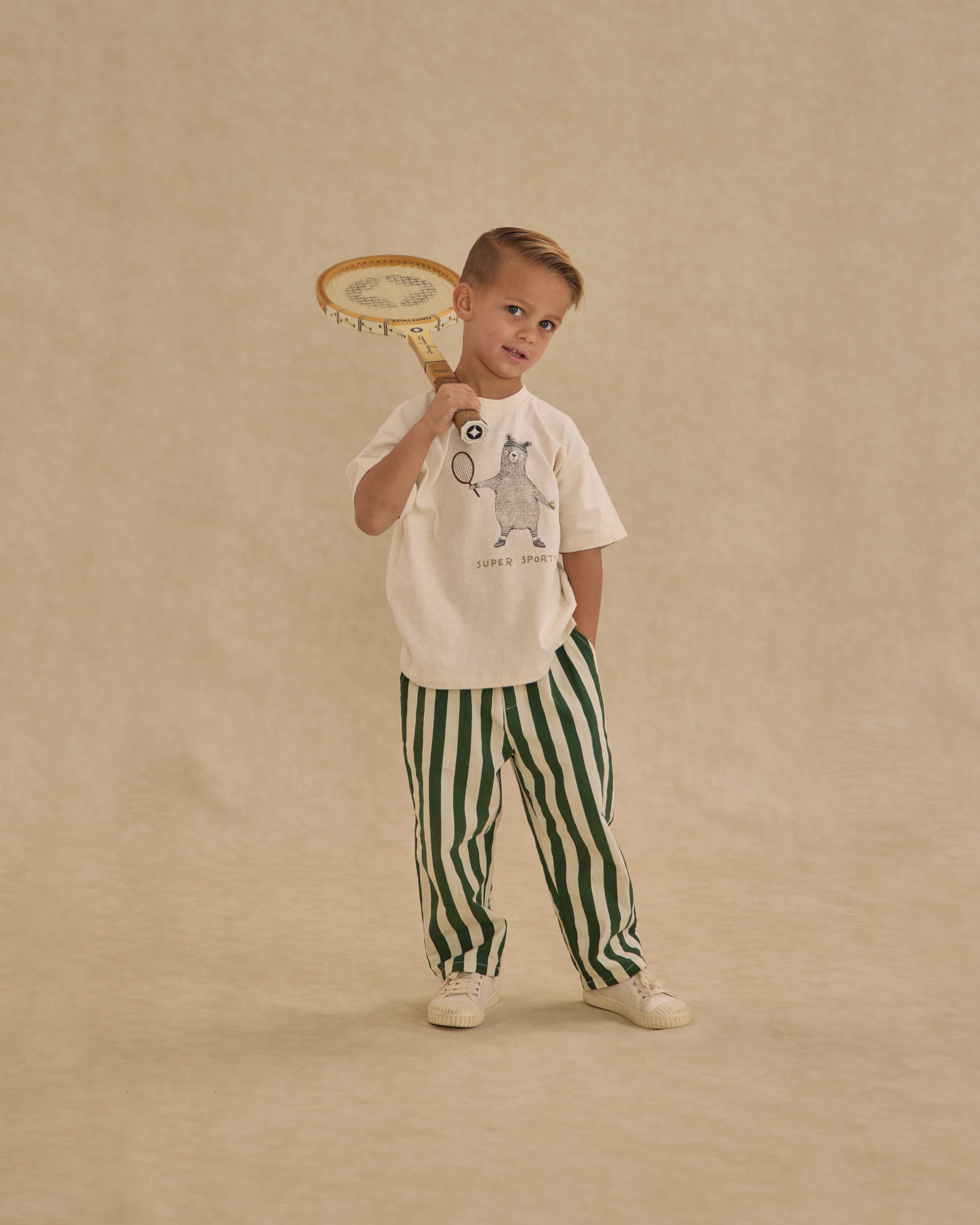Baggy Pant || Green Stripe