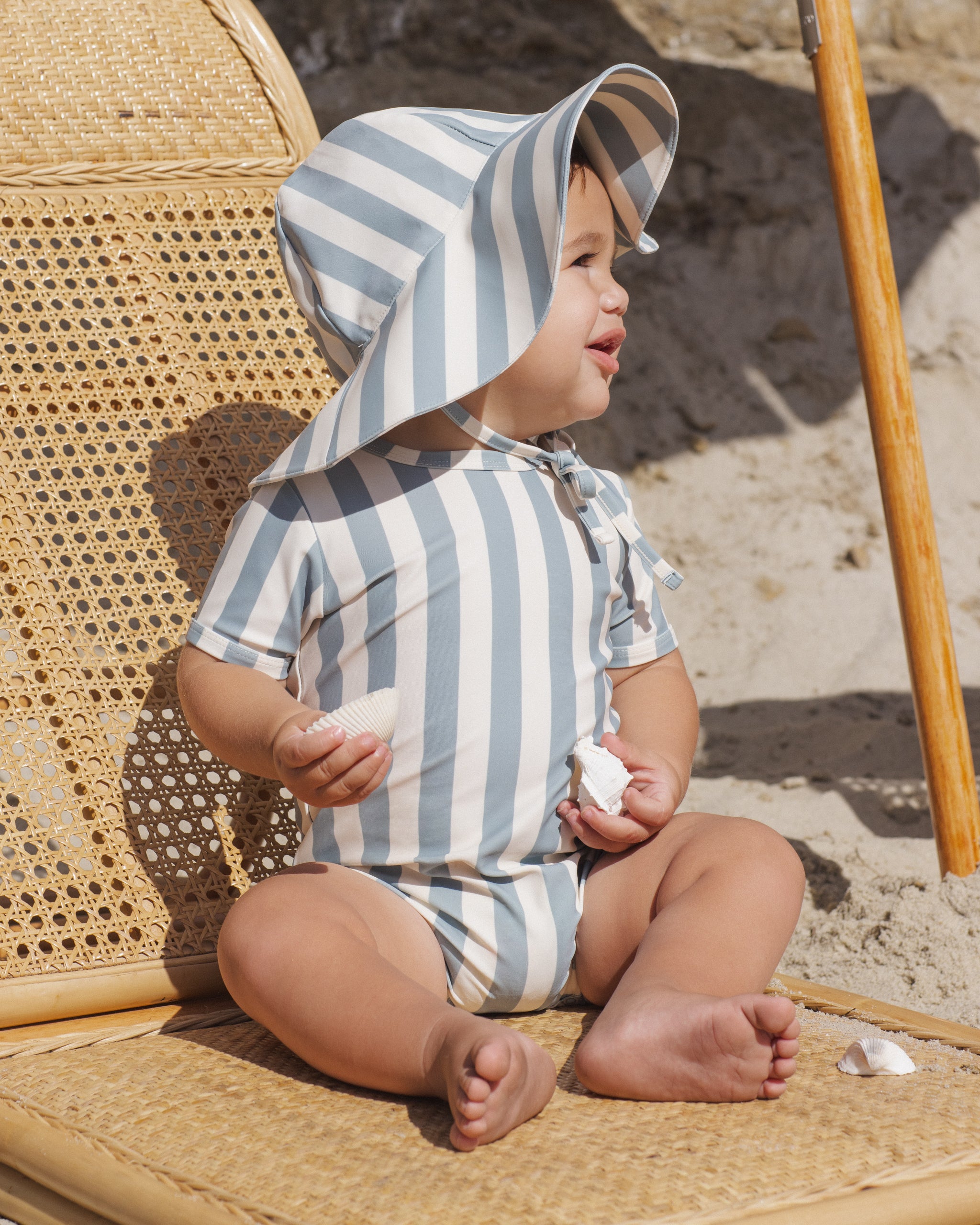 Floppy Swim Hat || Green Stripe