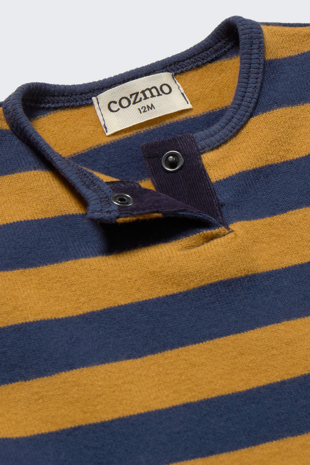 Remo Striped Brushed Soft Knit Baby Sweater - Navy Biscuit