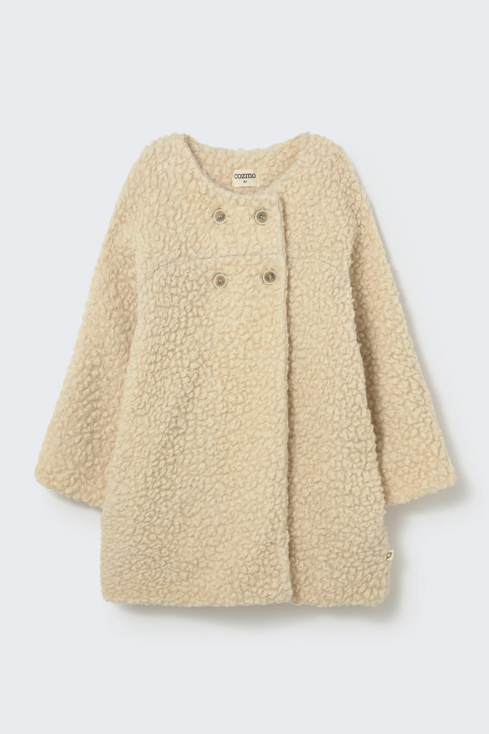Roma Sherpa Knit Coat - Ivory