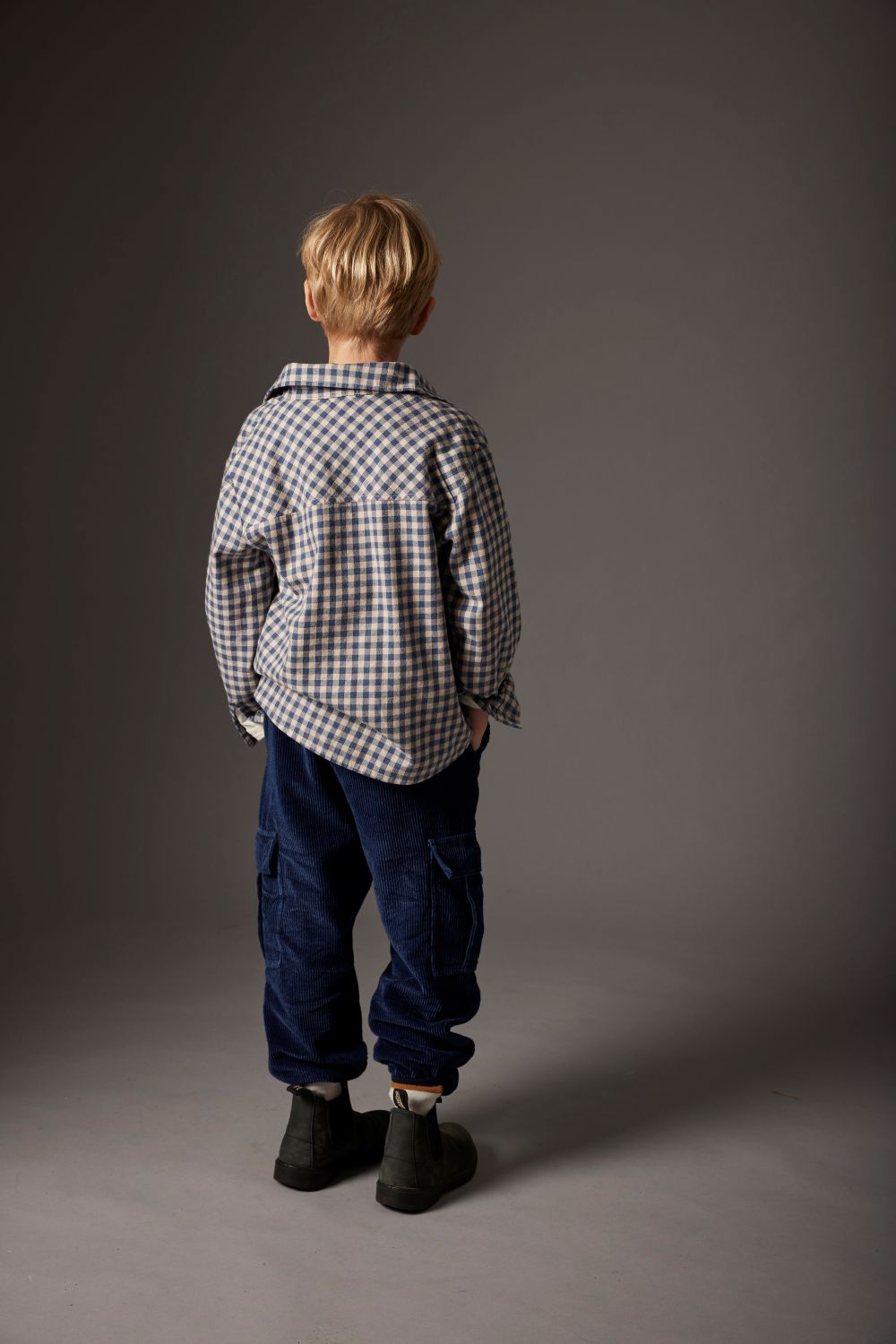 Gingham Flannel Shirt - Stone