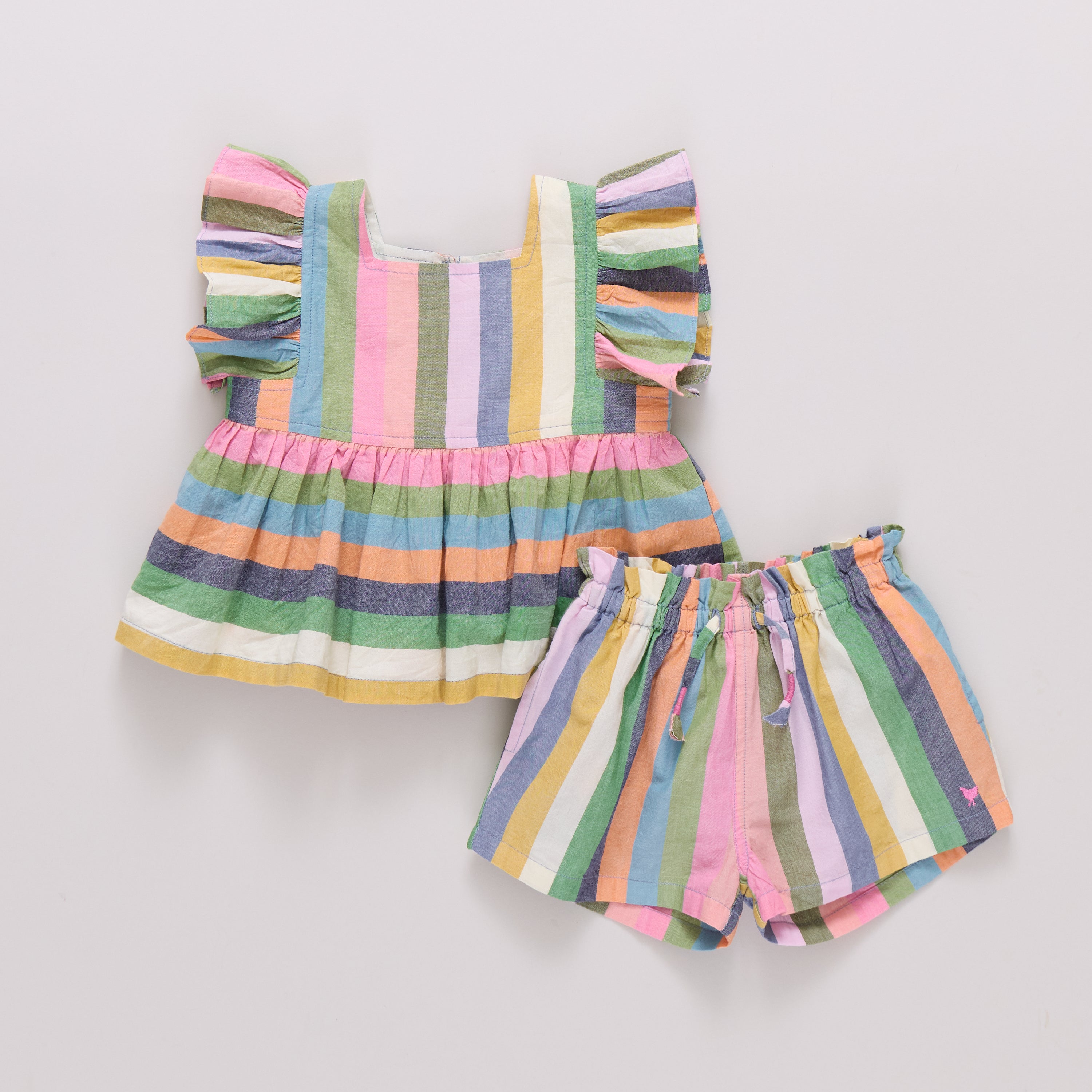 Baby Girls Elsie 2-Pc Set - Parade Stripe