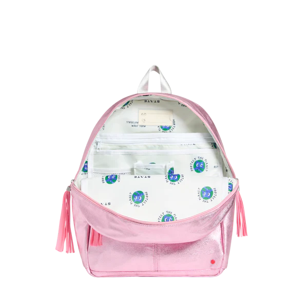 Kane Backpack - Pink, Silver