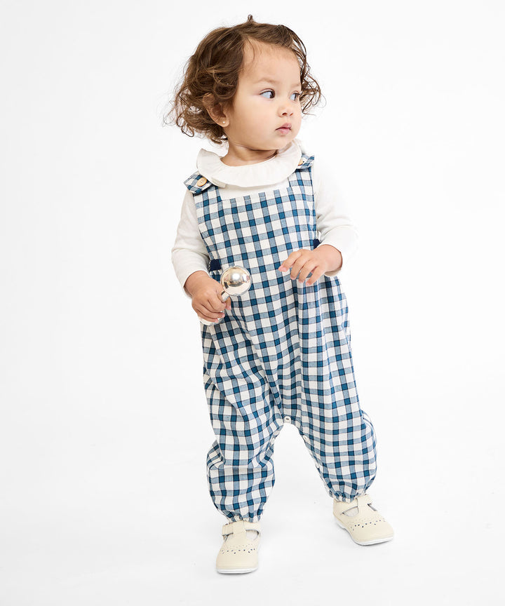 Scout Baby Overall - Blue Picnic Check