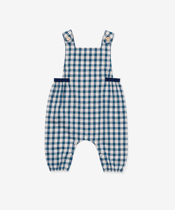 Scout Baby Overall - Blue Picnic Check