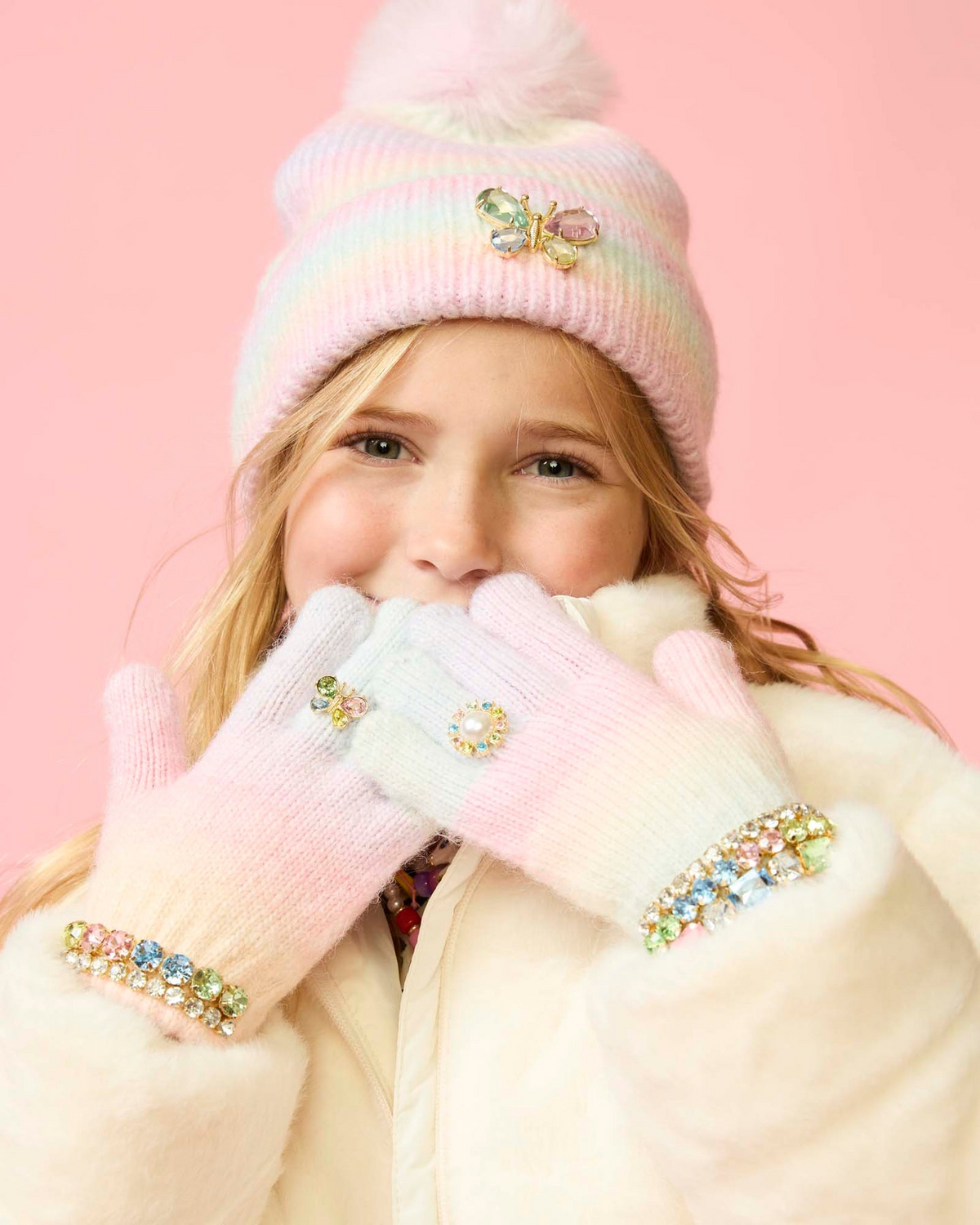 Pastel Rainbow Gloves